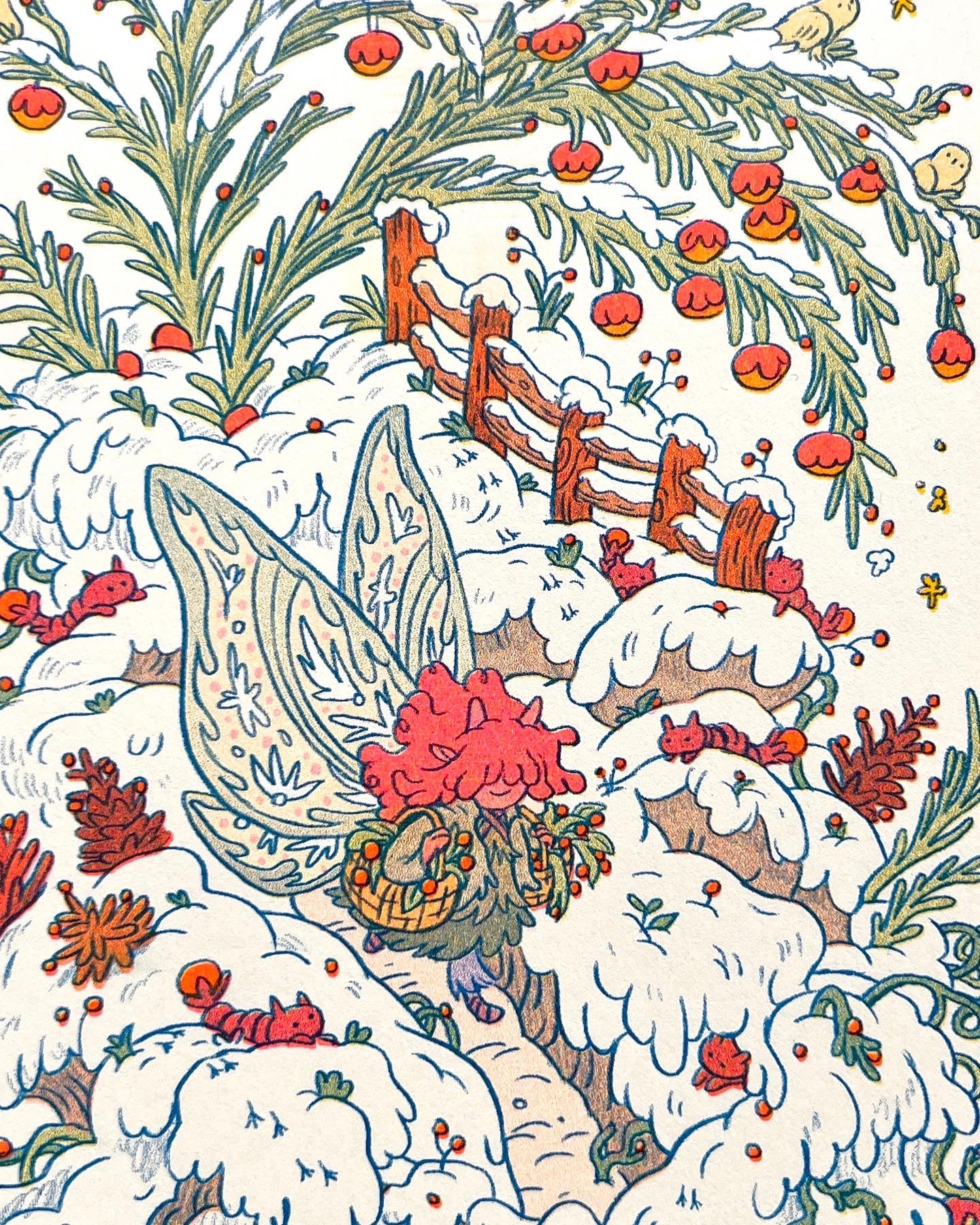 Chestnut Fairy Riso Print