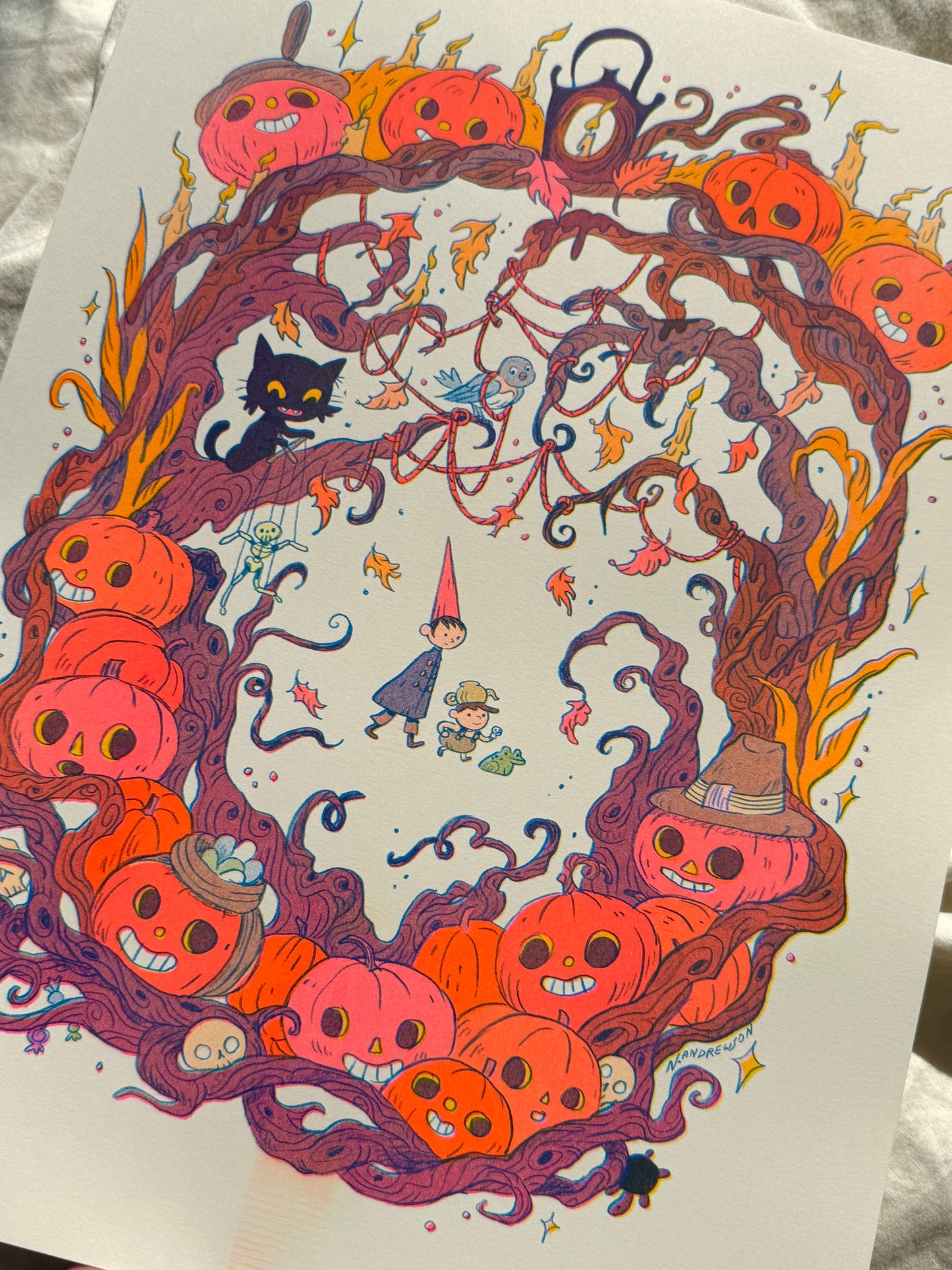 Ain’t That Just The Way Large version ~ an Over The Garden Wall tribute Riso Print