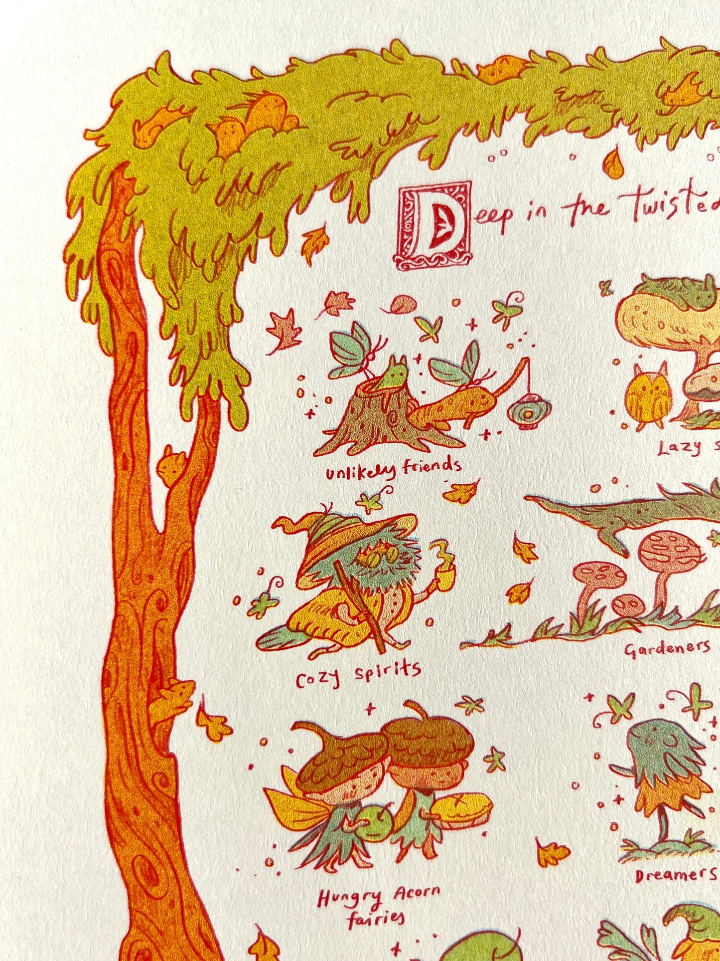 The Creatures of Autumn Riso Print