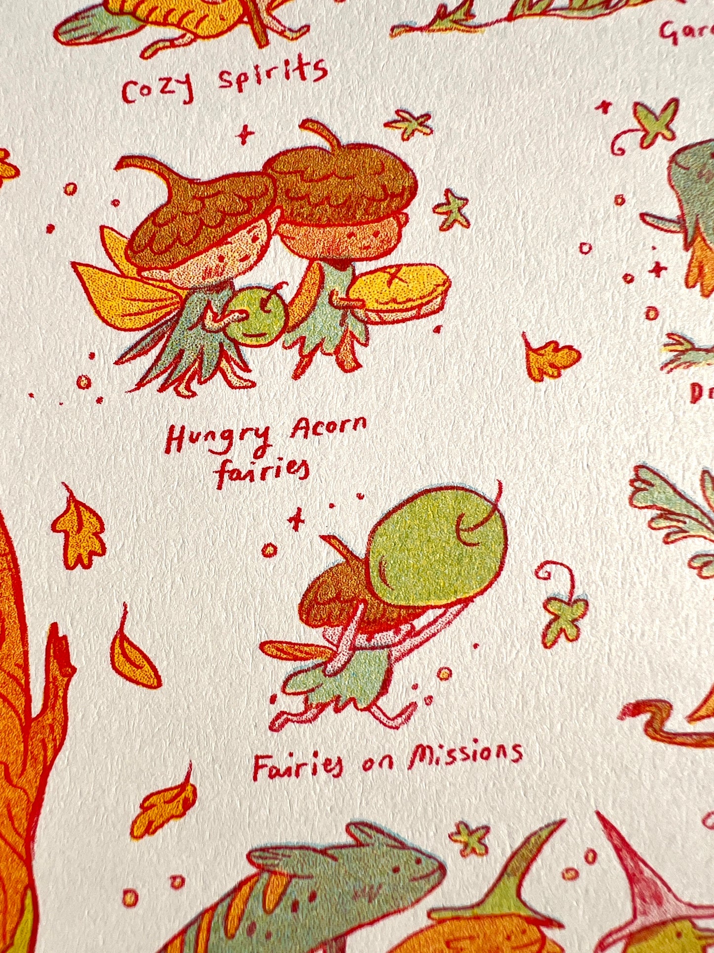 The Creatures of Autumn Riso Print