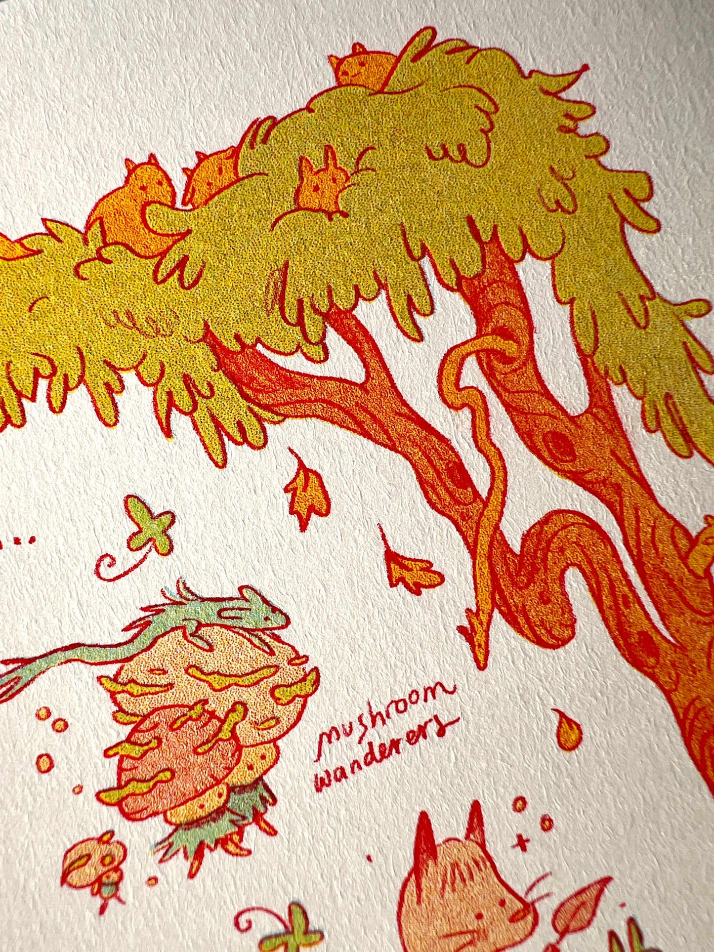 The Creatures of Autumn Riso Print