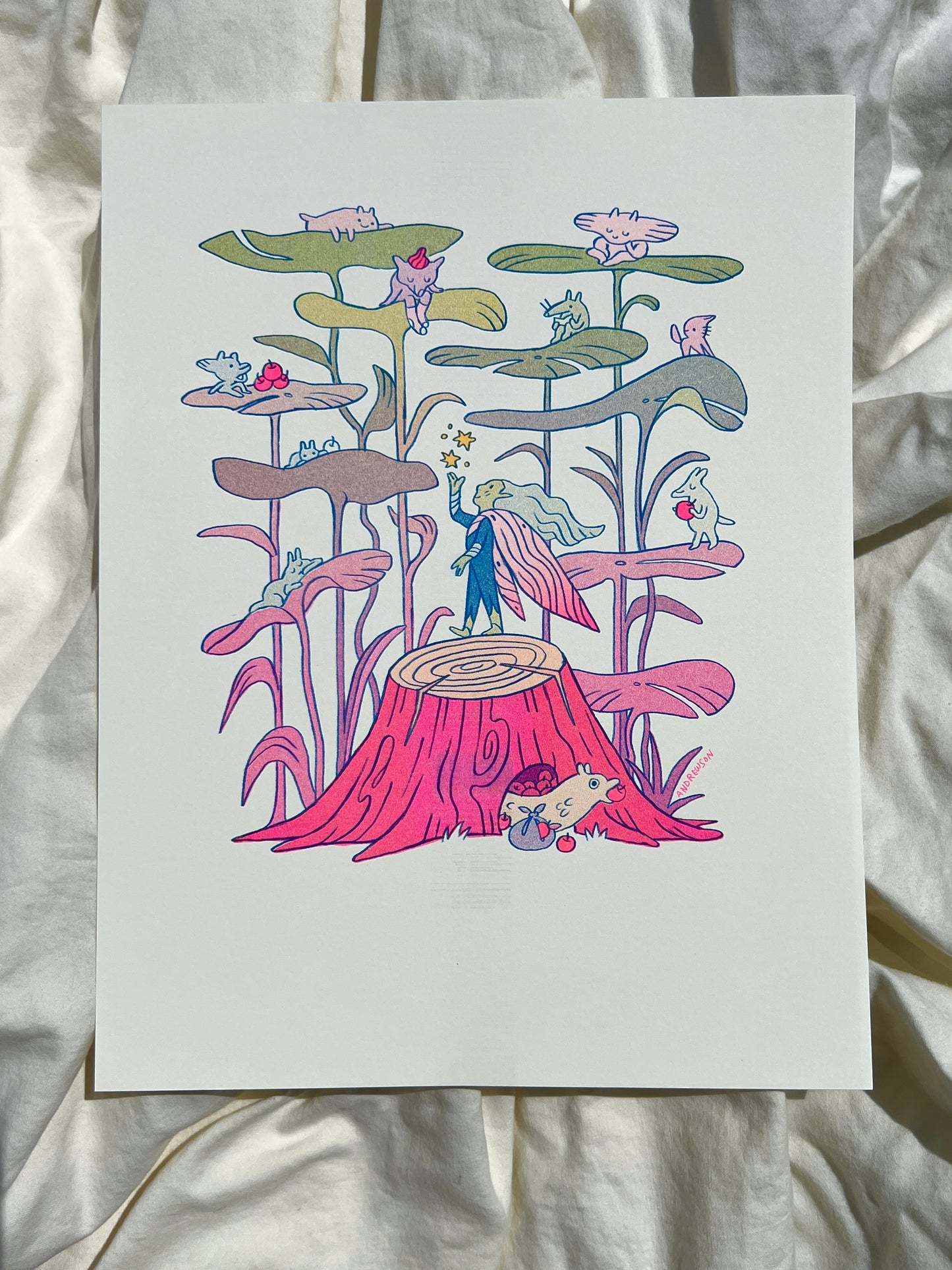 Little Lily Home Riso Print