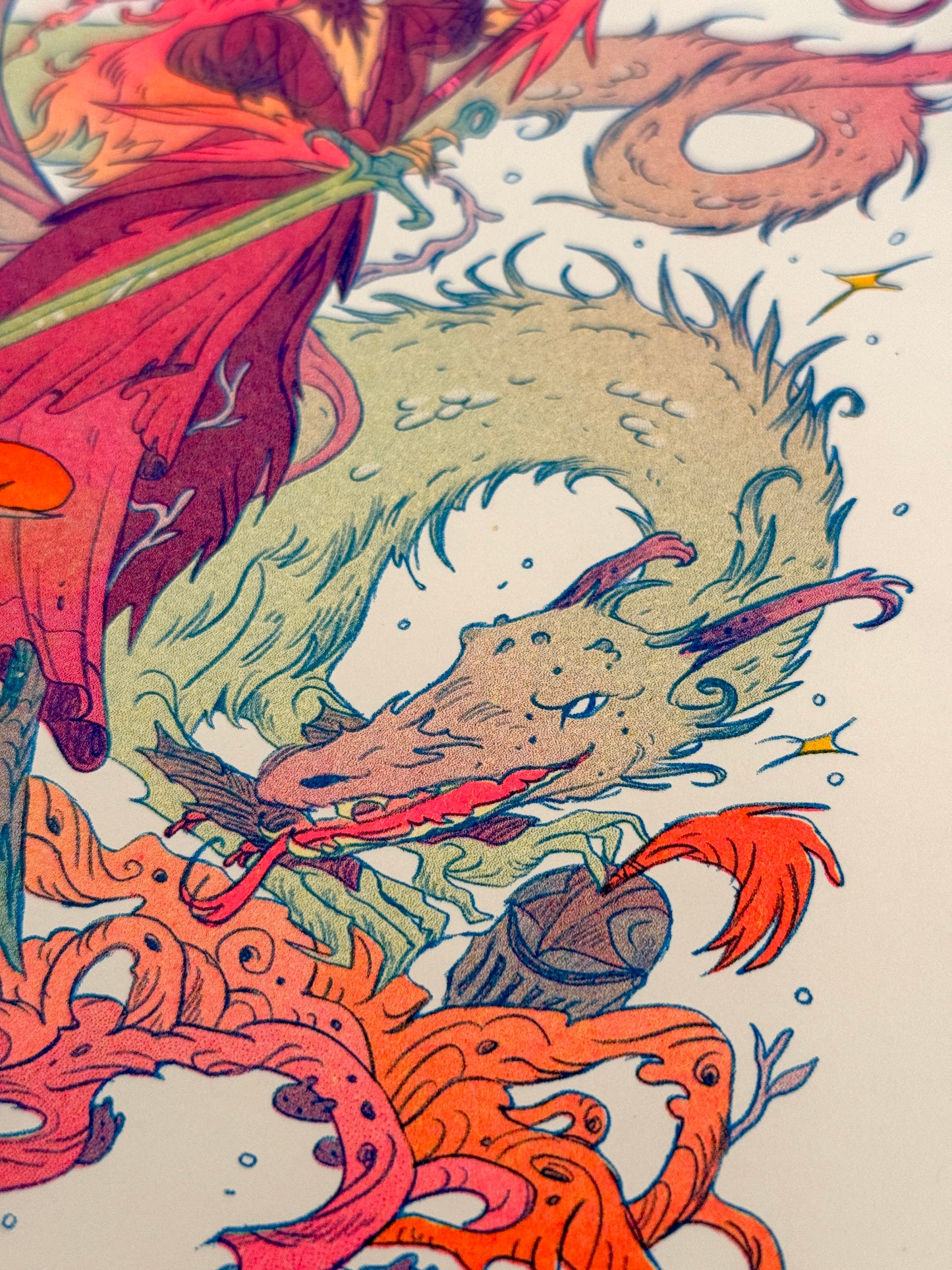 Dragon Warrior Riso Print