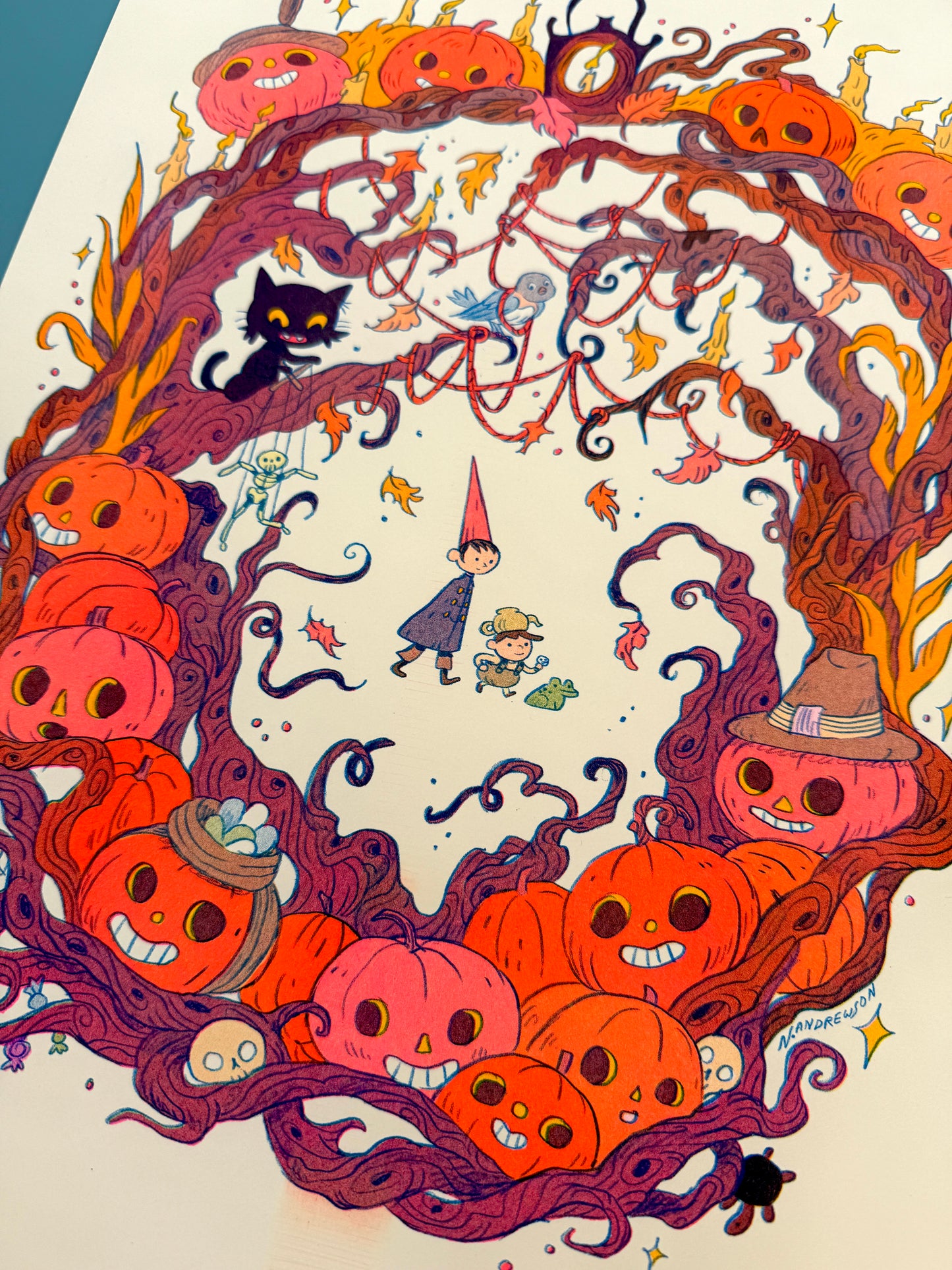 Ain’t That Just The Way Large version ~ an Over The Garden Wall tribute Riso Print