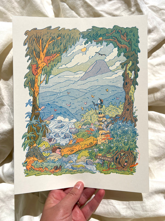 Mountain Dreams Riso Print