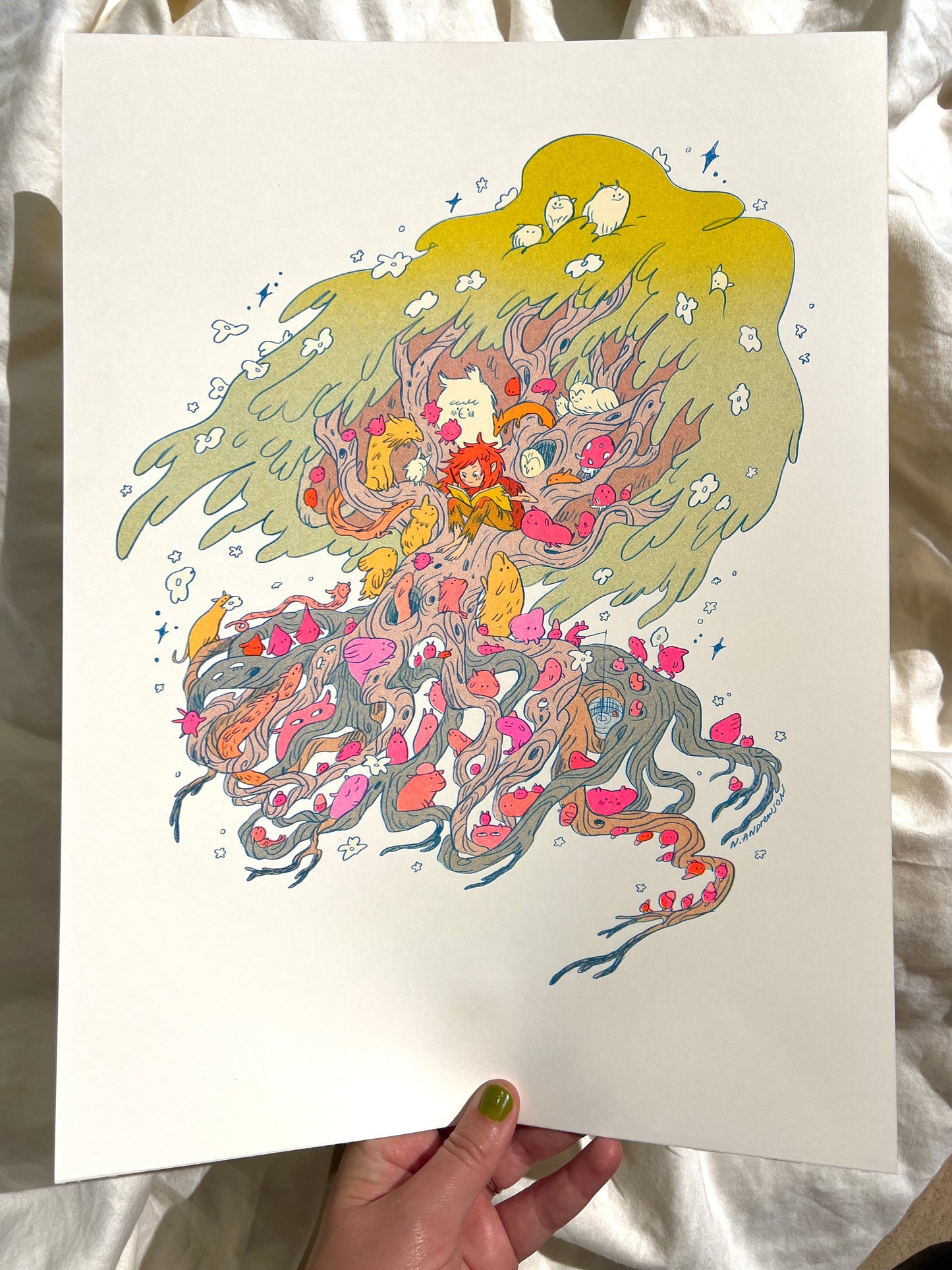 Writing Spirits Large Riso Print