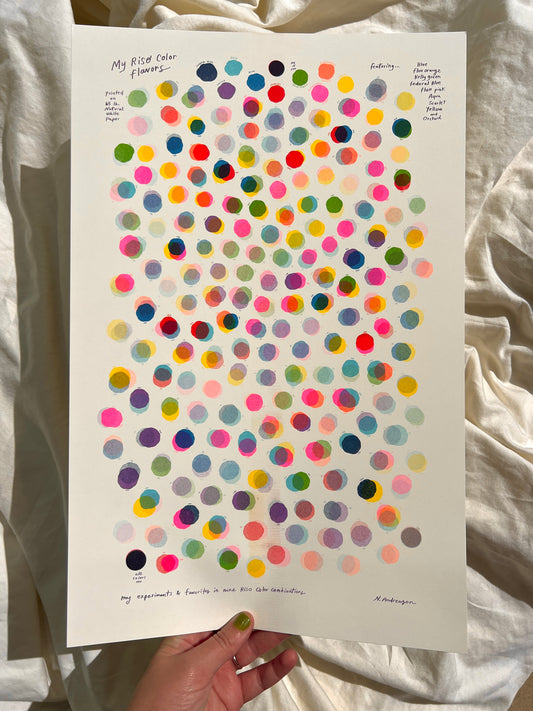 My Riso Flavors *New* 11x17 Color Chart in Nine Colors