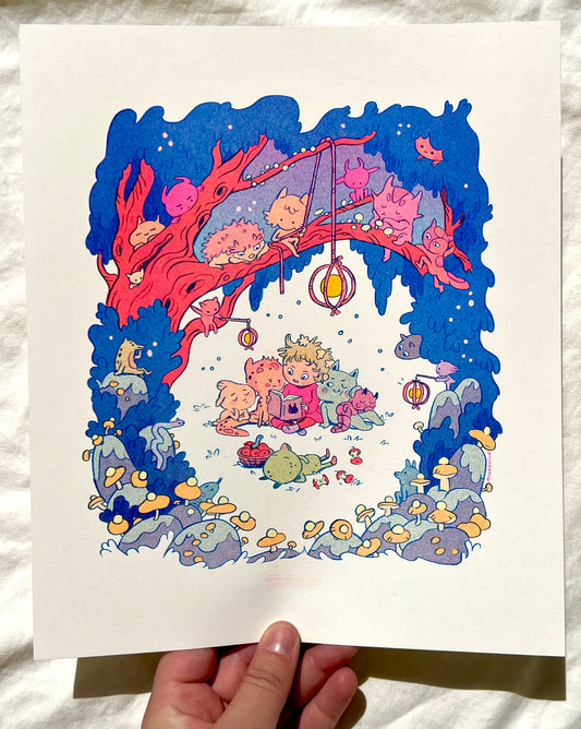 Bedtime Story Small Riso Print