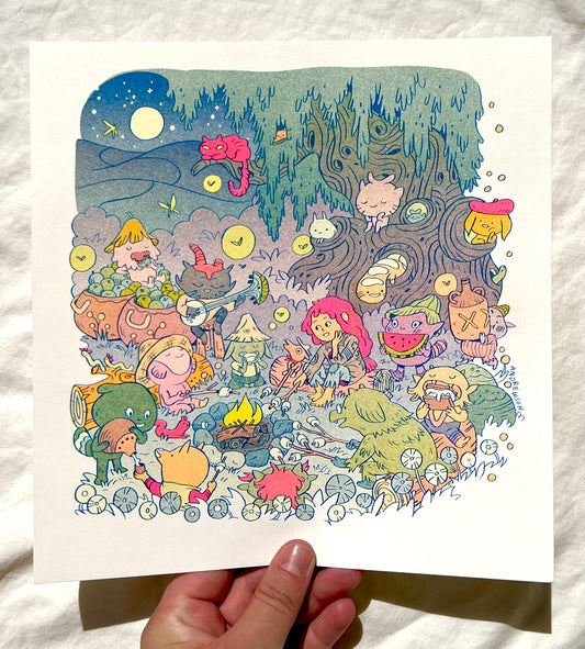 Campfire Stories Riso Print