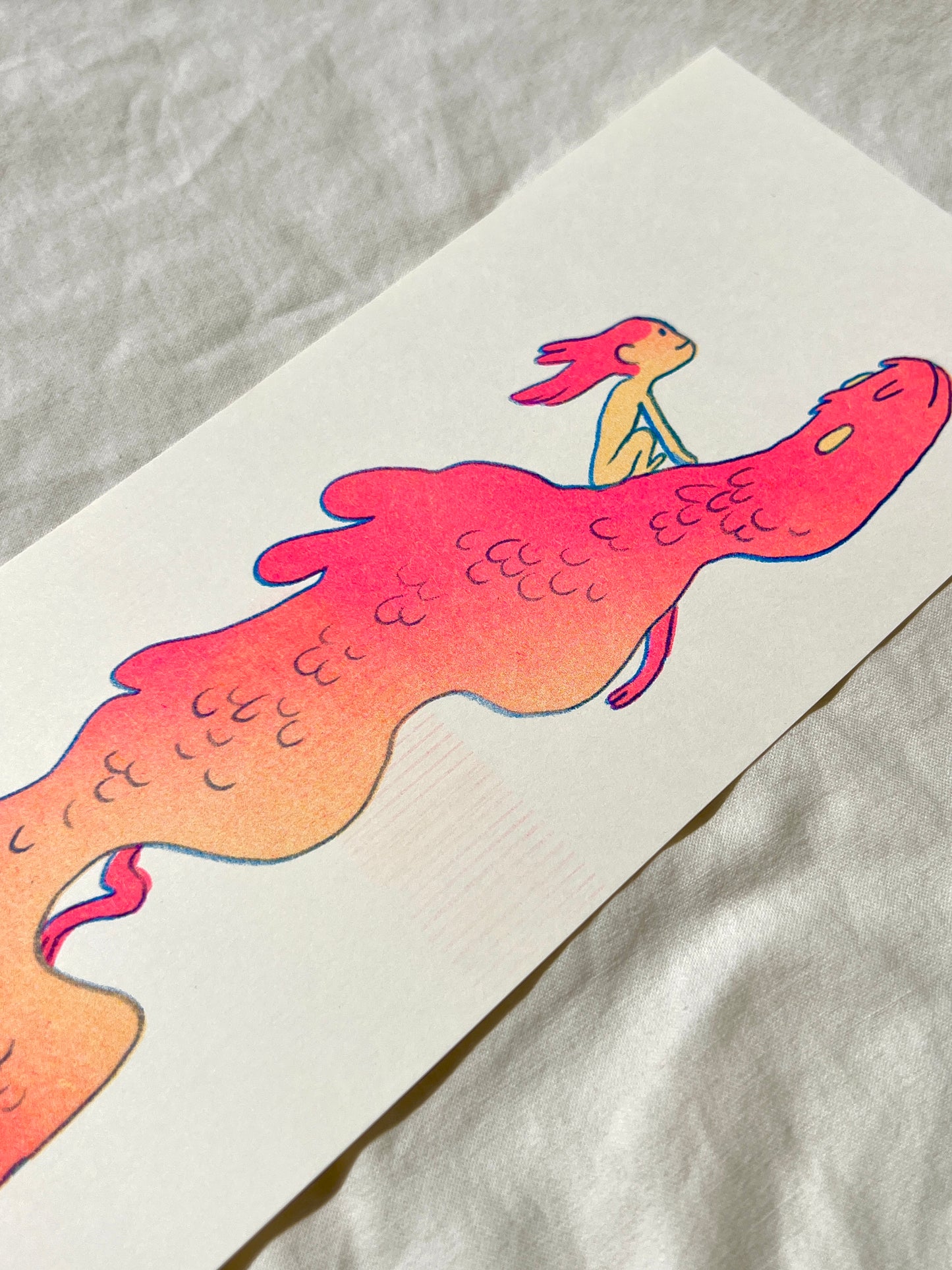 Dragon Rider Riso print