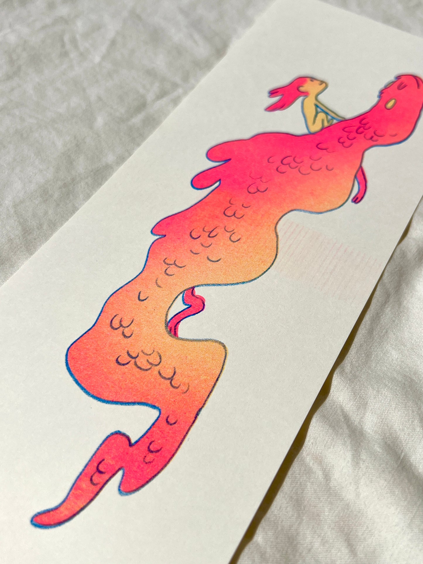 Dragon Rider Riso print