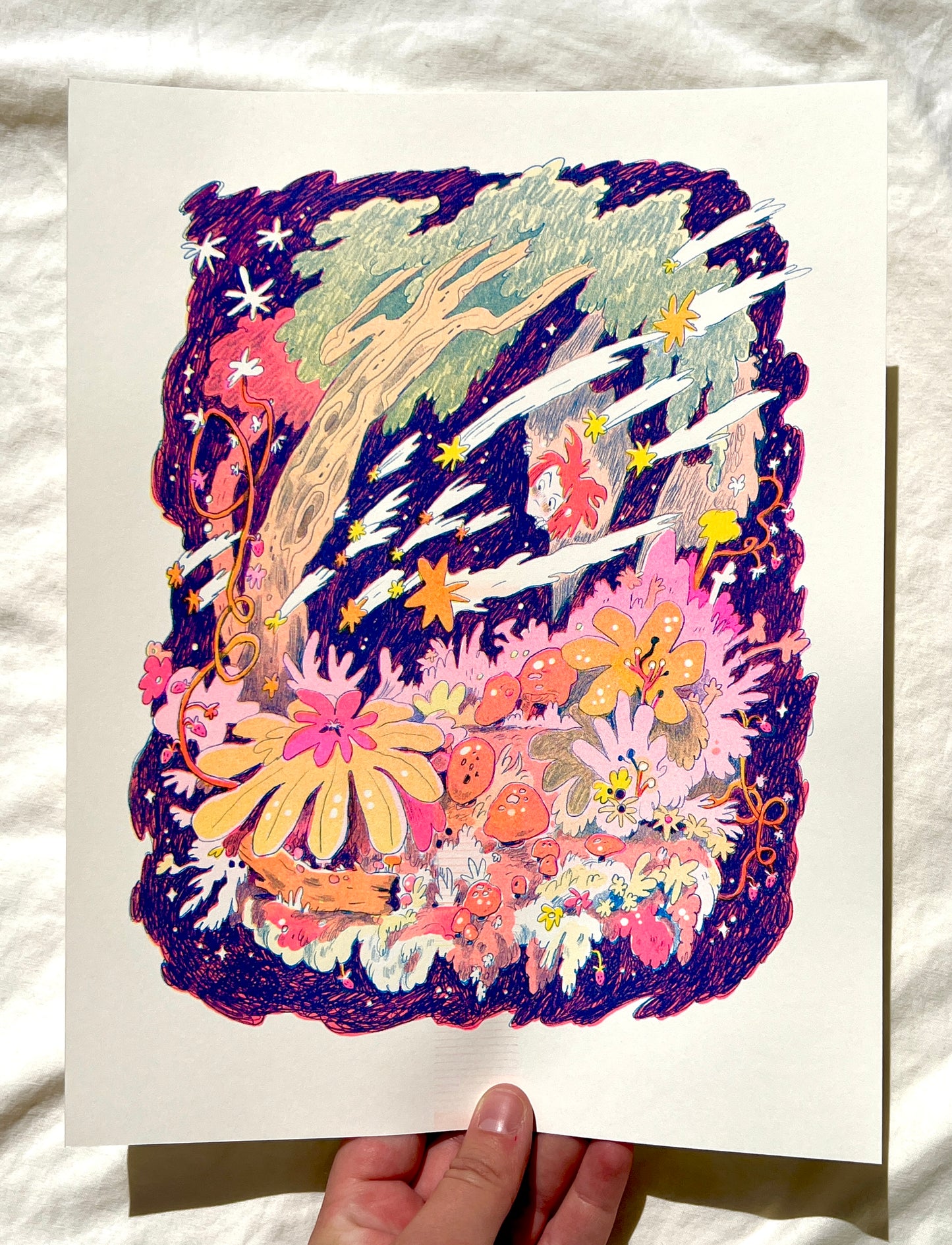 Spirit of the Shooting Stars Riso Print