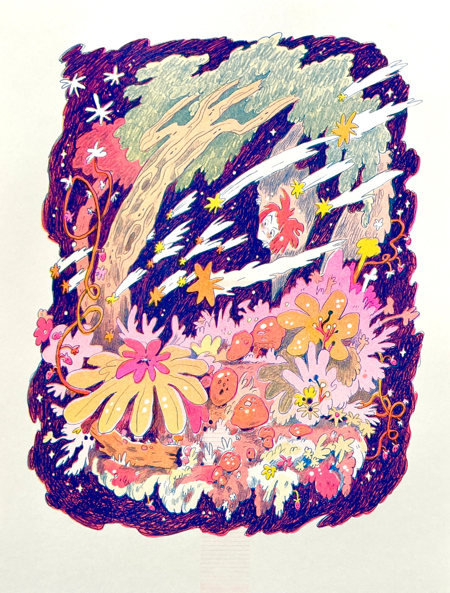 Spirit of the Shooting Stars Riso Print