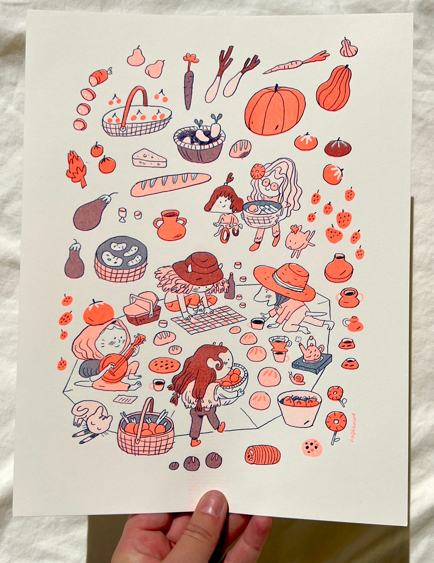 Picnic Riso Print