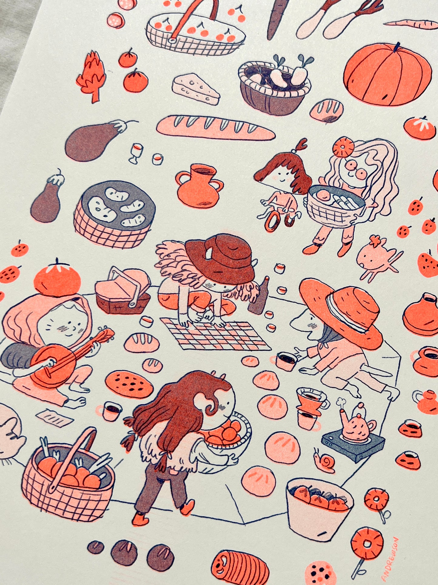 Picnic Riso Print