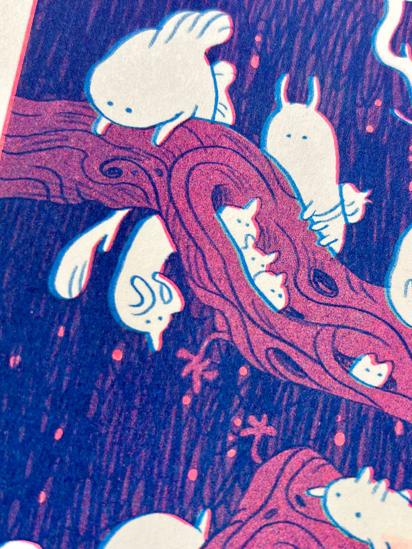 Midnight Tree Riso Print