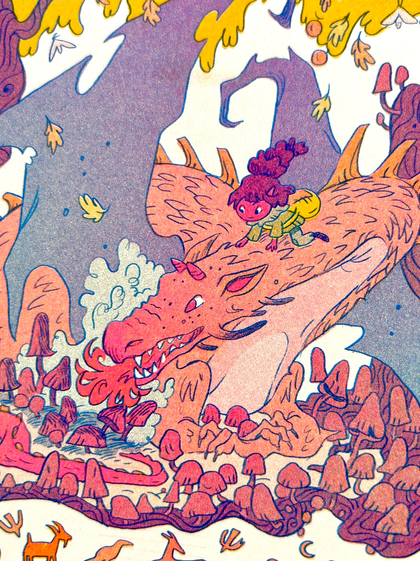 Fall Dragon Riso Print