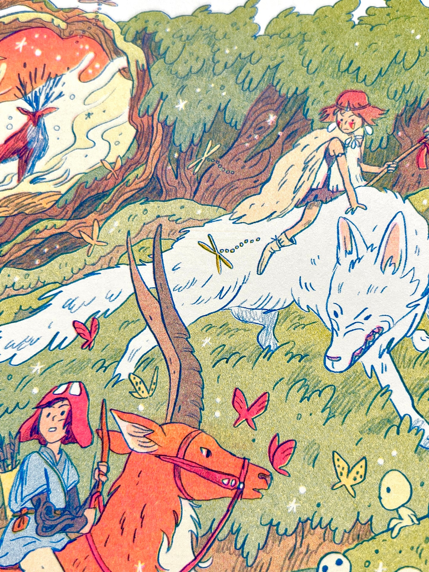 Princess Mononoke Riso Print - Small