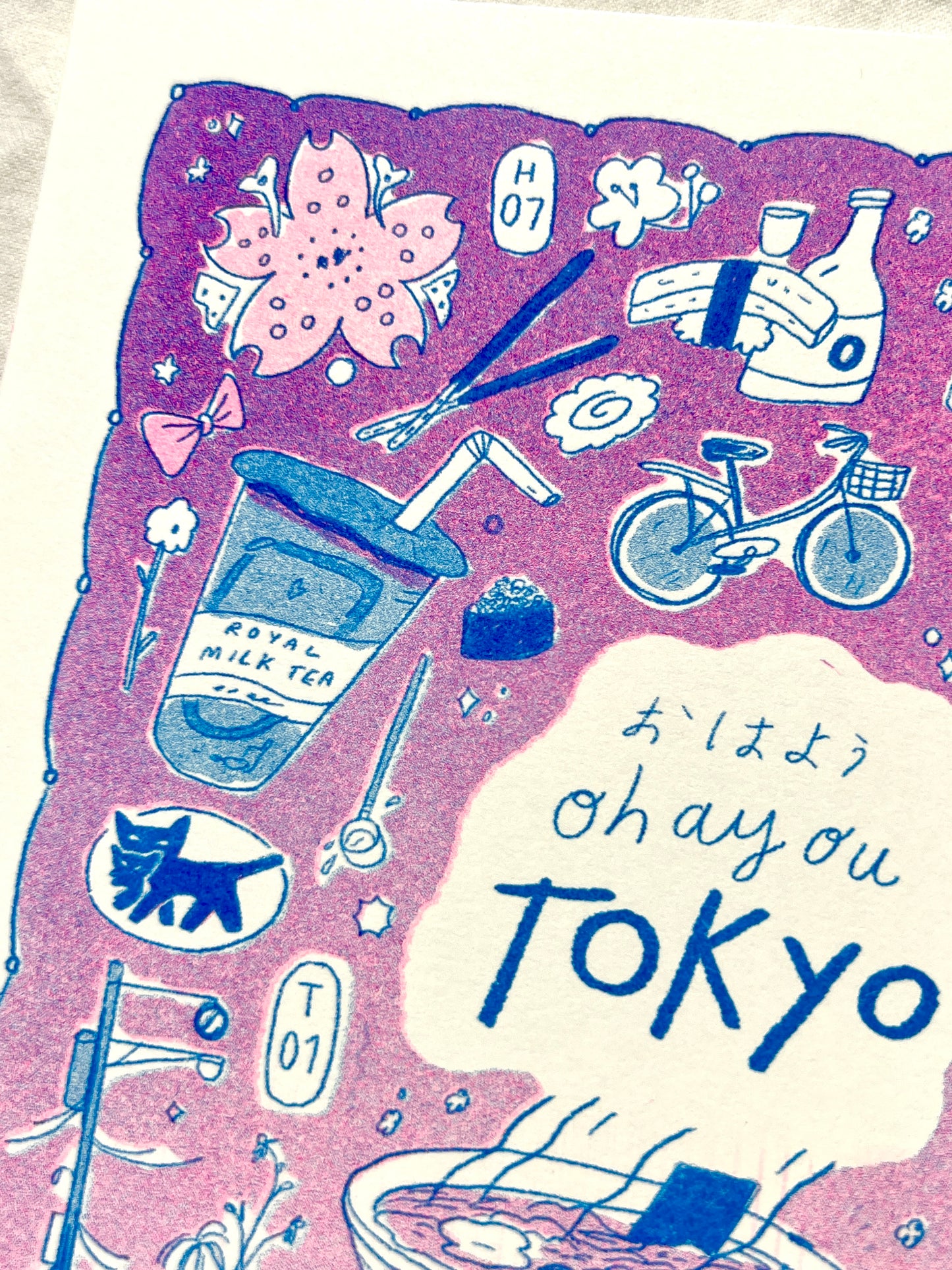 Travel Card Series Tokyo -Small Riso Print