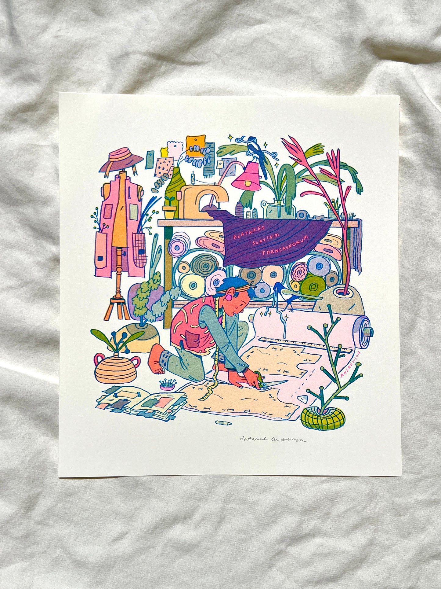 The Tailor: Collector of Sweet Treasures - Riso Print