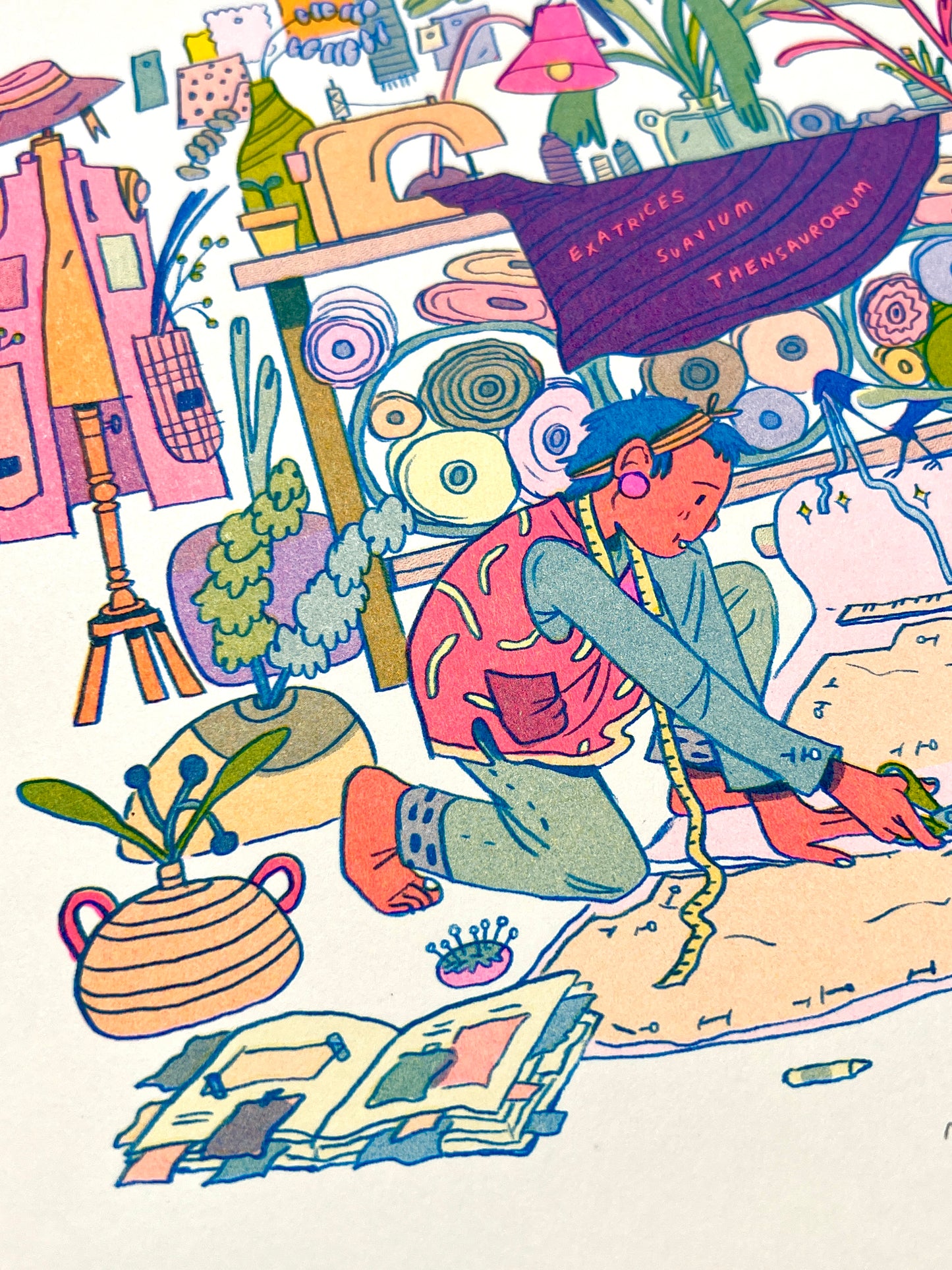 The Tailor: Collector of Sweet Treasures - Riso Print