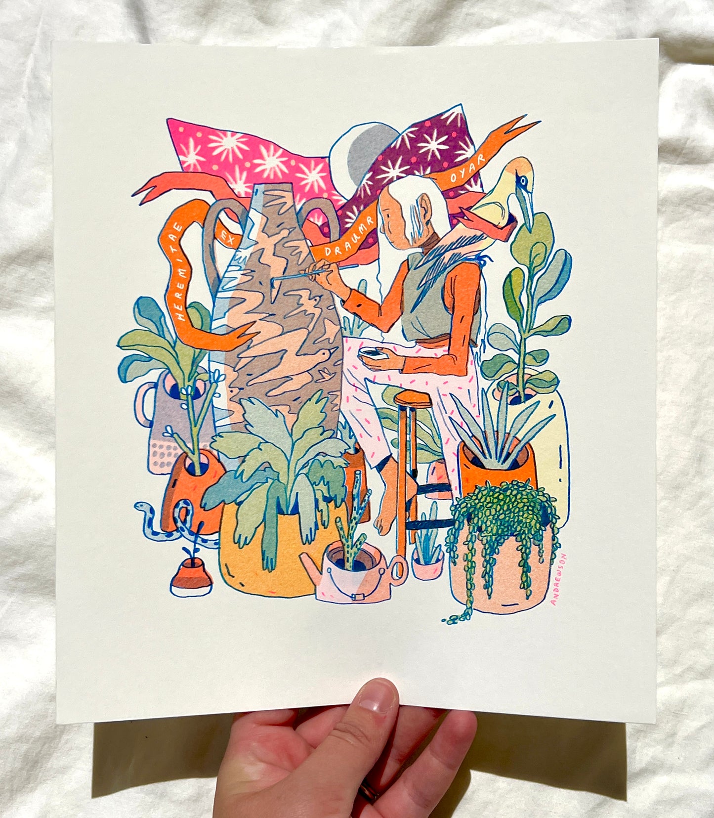 The Sculptor: Hermits of the Dream Islands - Riso Print