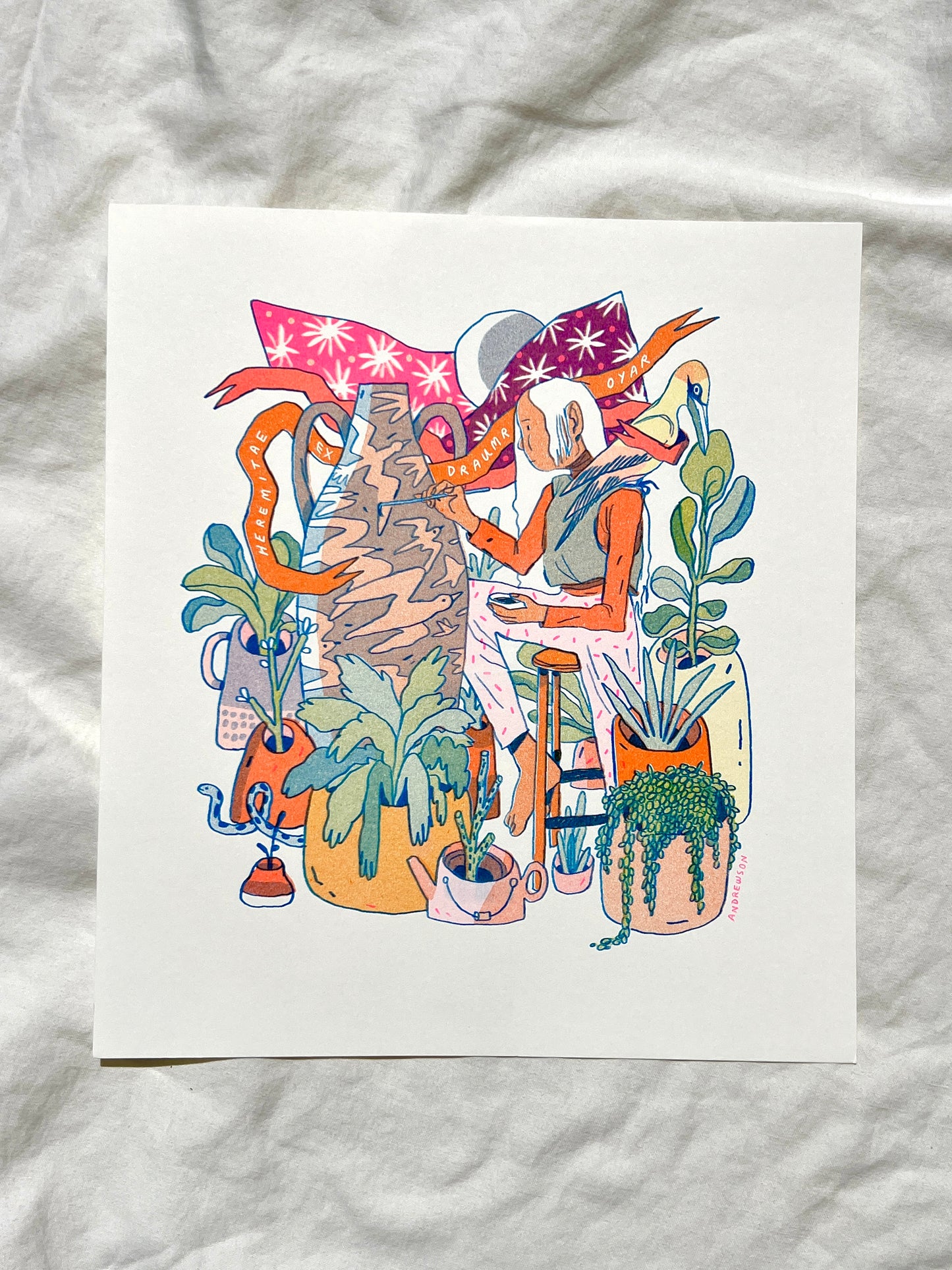 The Sculptor: Hermits of the Dream Islands - Riso Print