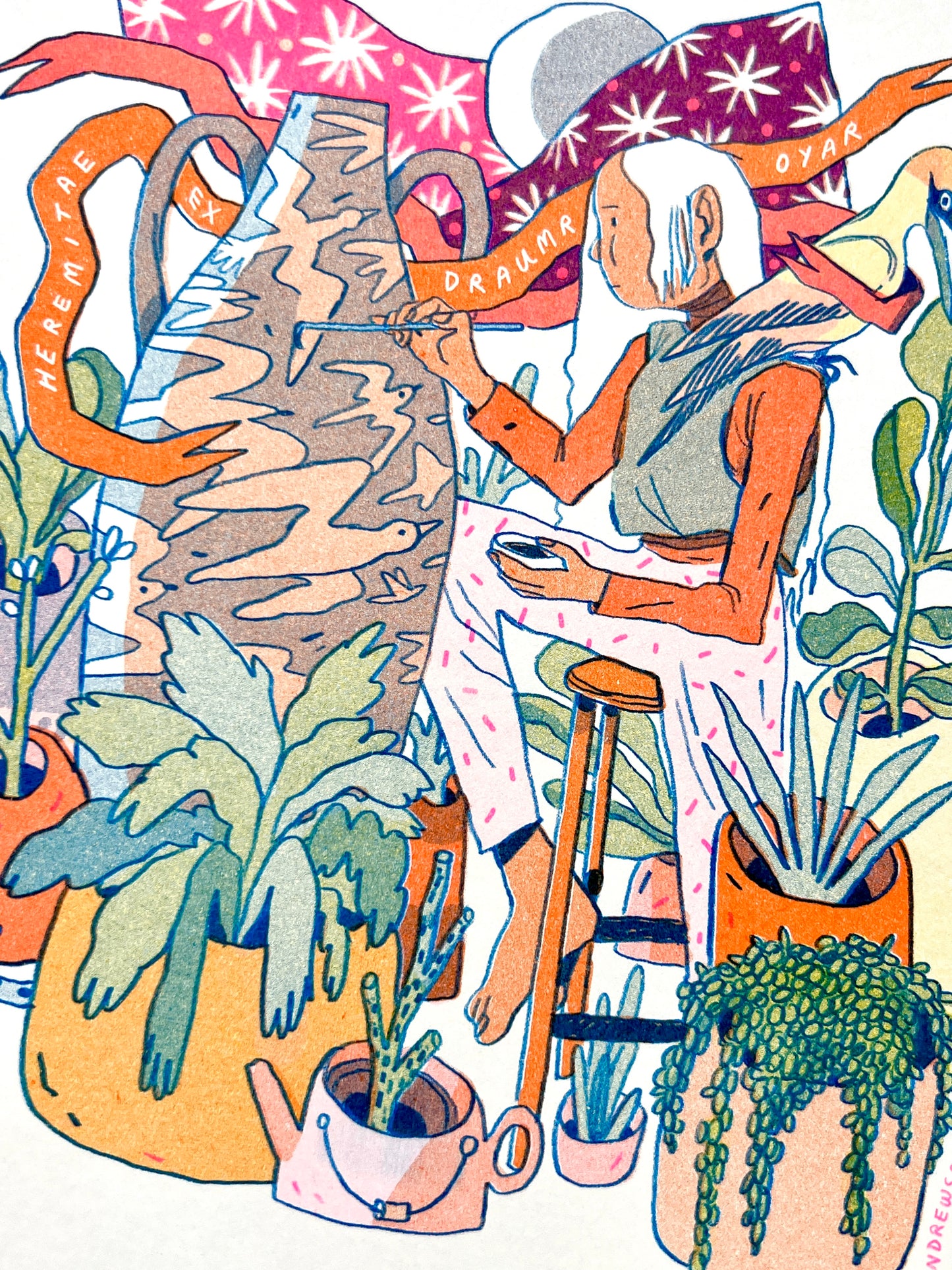 The Sculptor: Hermits of the Dream Islands - Riso Print