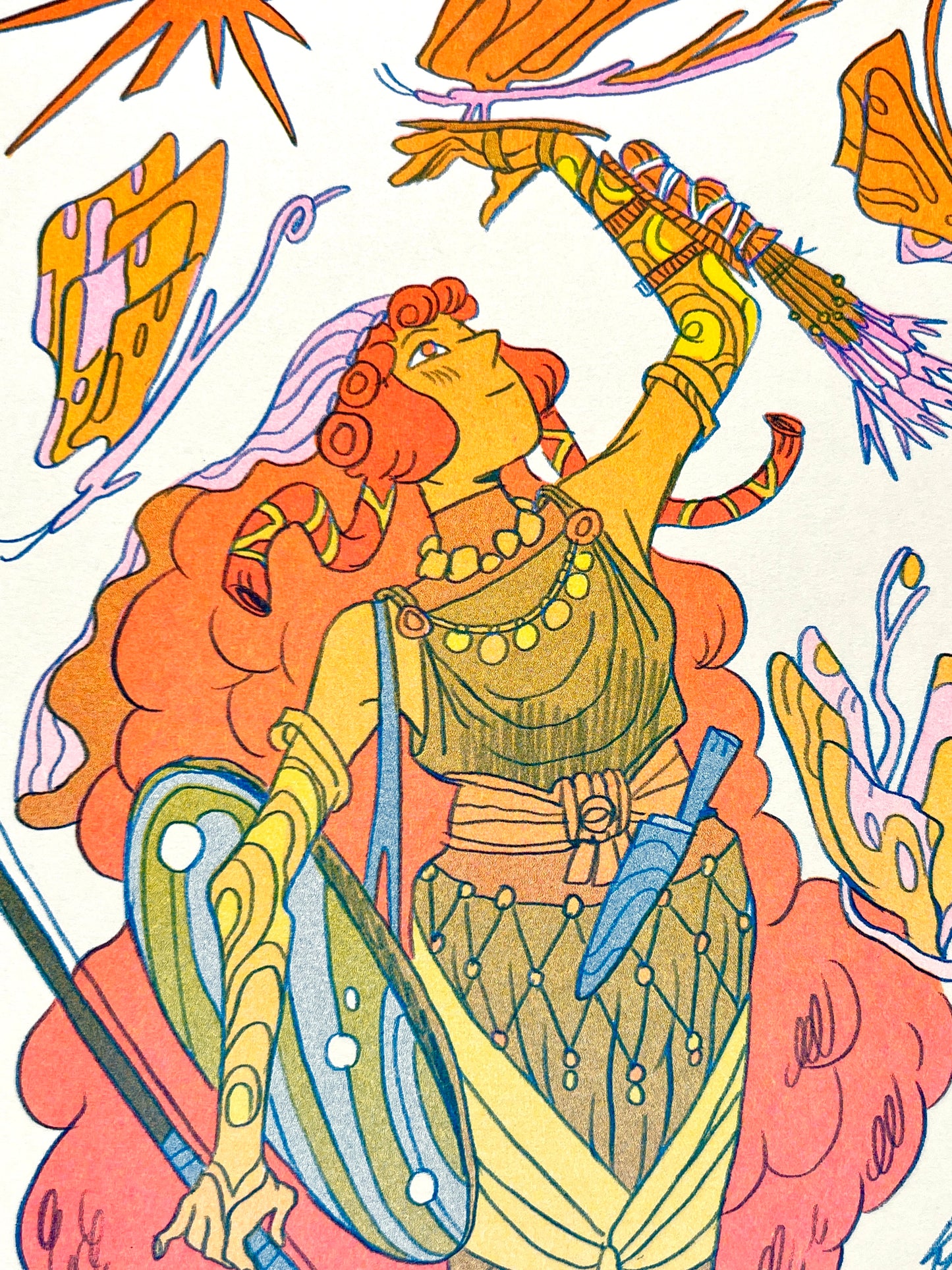 The Butterfly Archer Riso Print