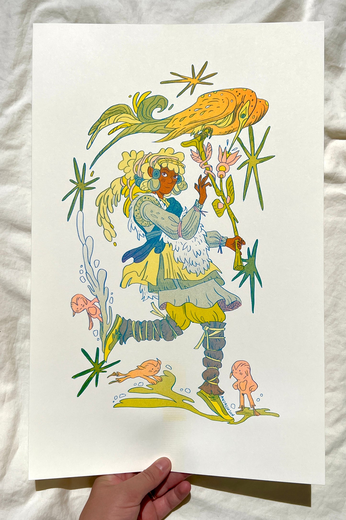 Flora Summoner Riso Print