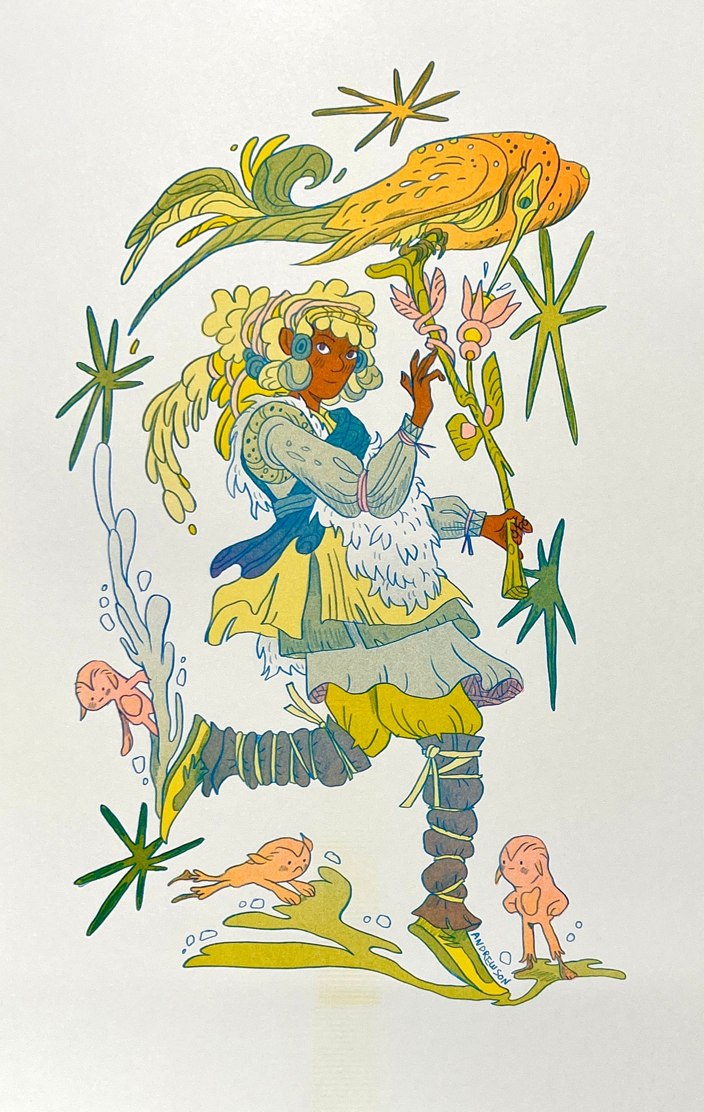 Flora Summoner Riso Print