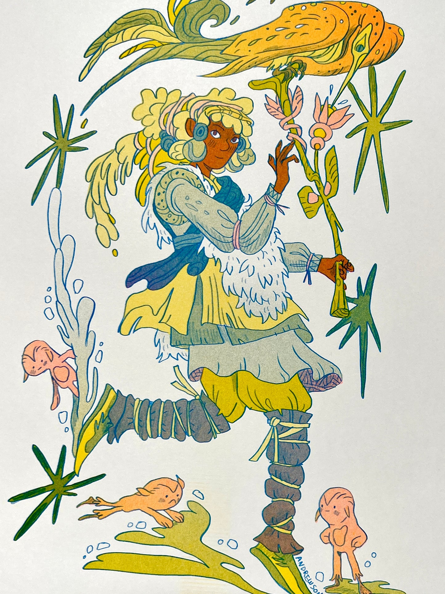 Flora Summoner Riso Print