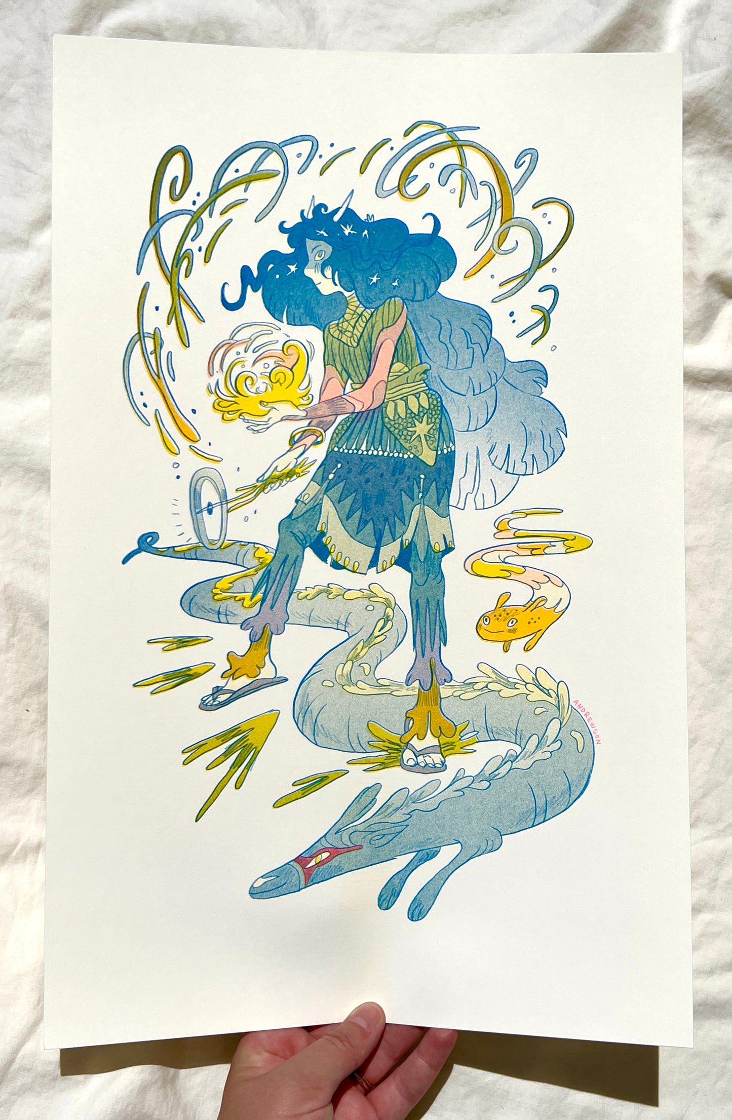 Dragon Seeker Riso Print