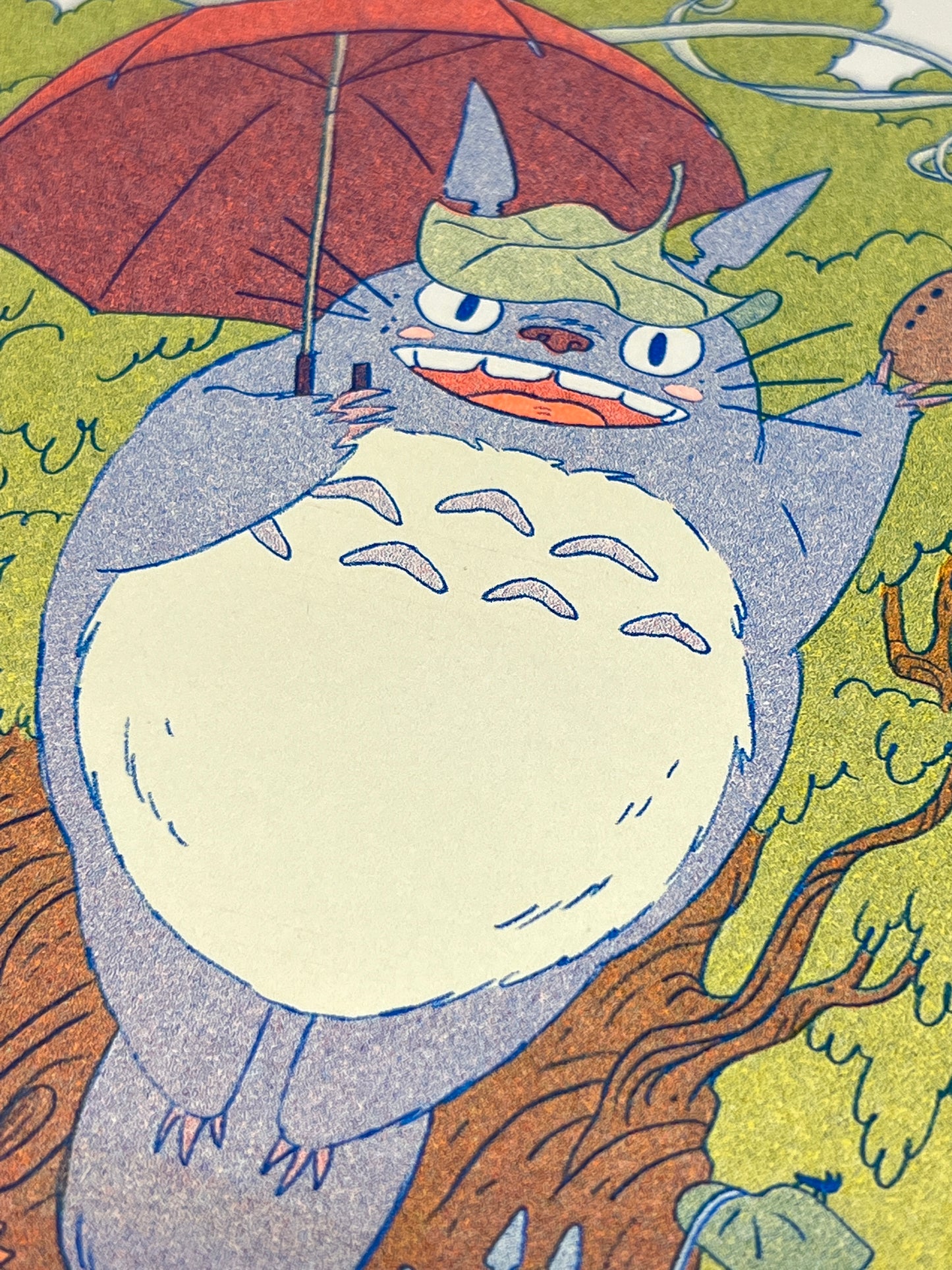 Totoro Small Riso Print