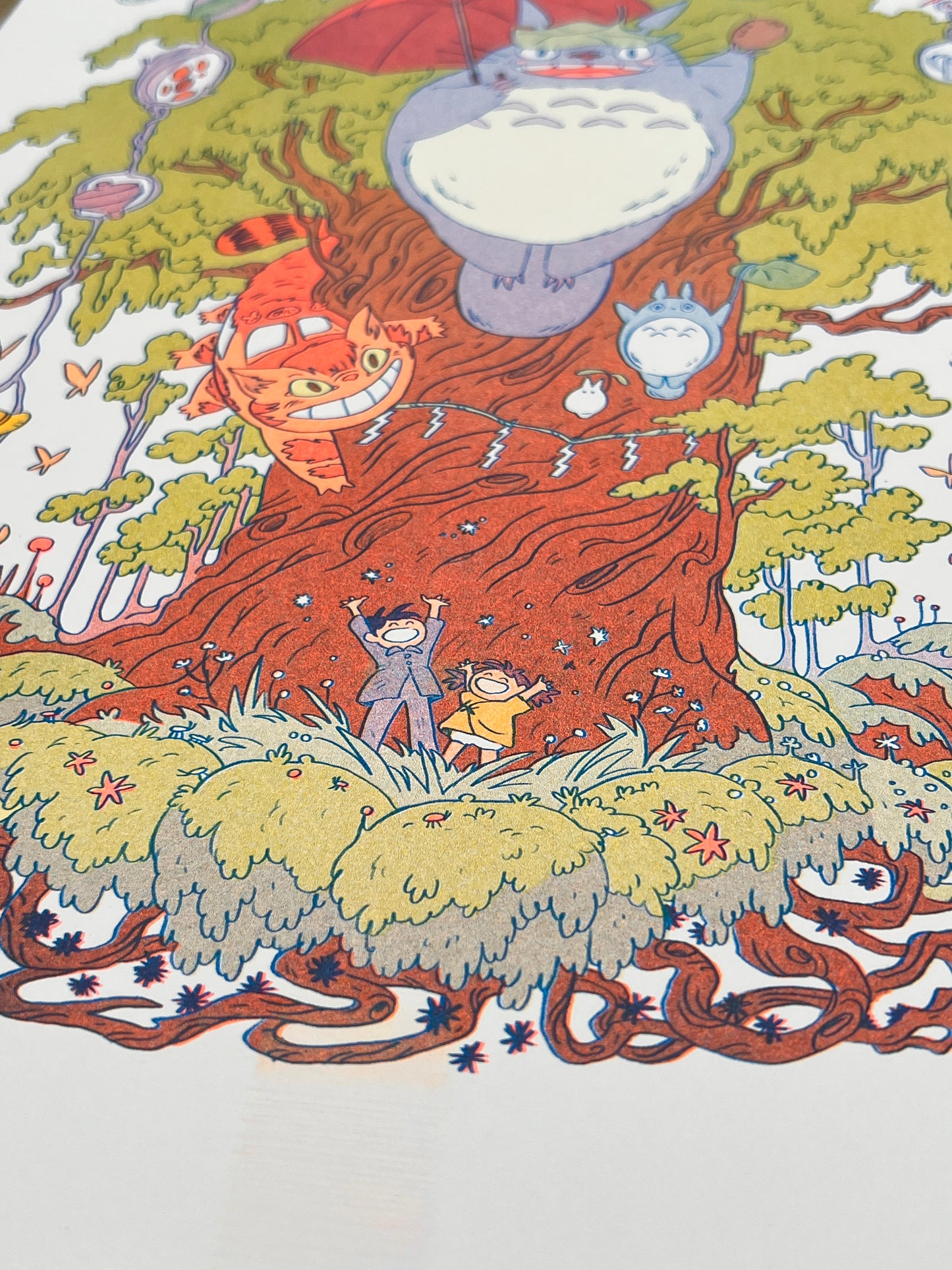 Totoro Large Riso Print