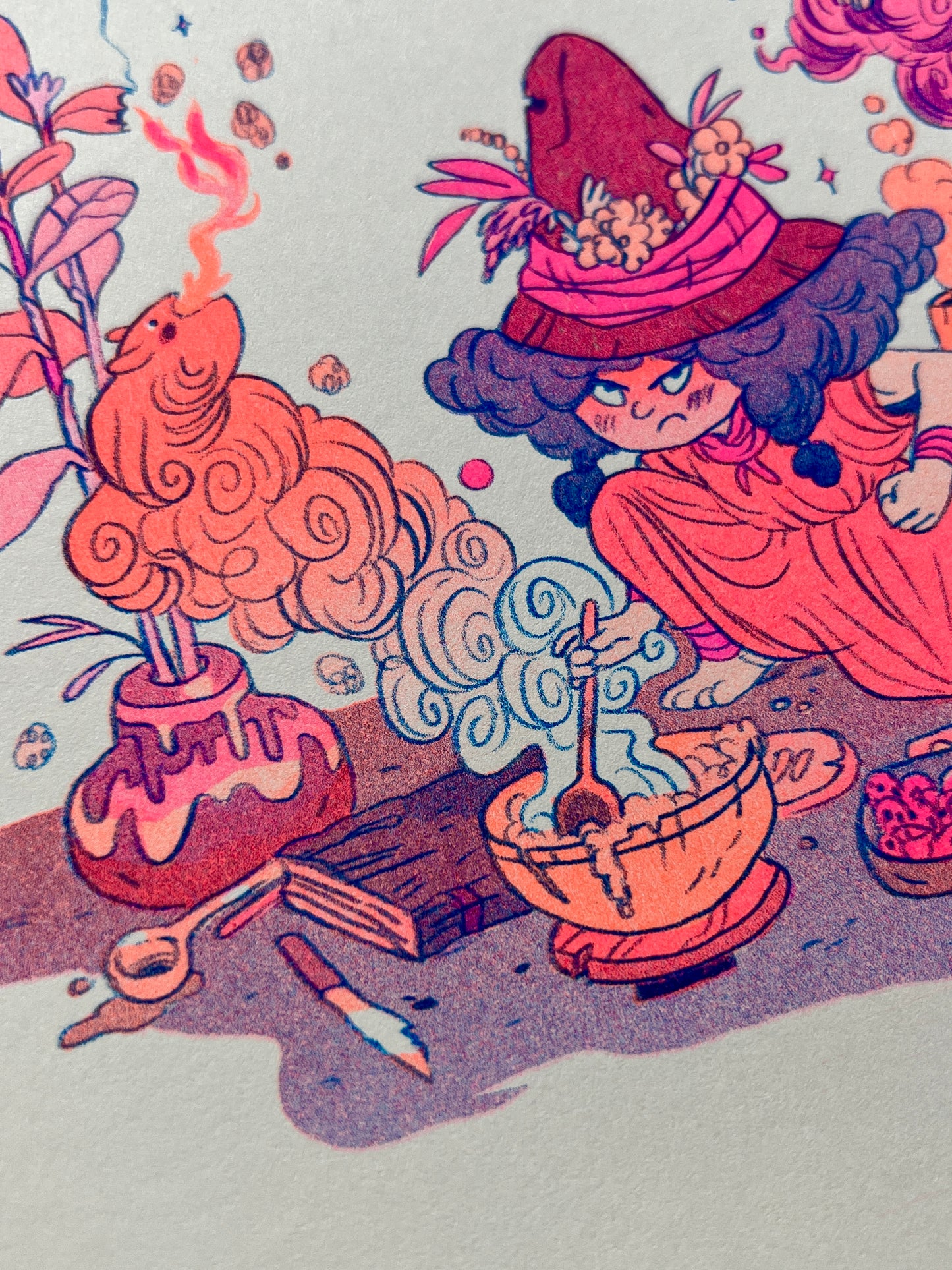 Witch Cook Riso Print