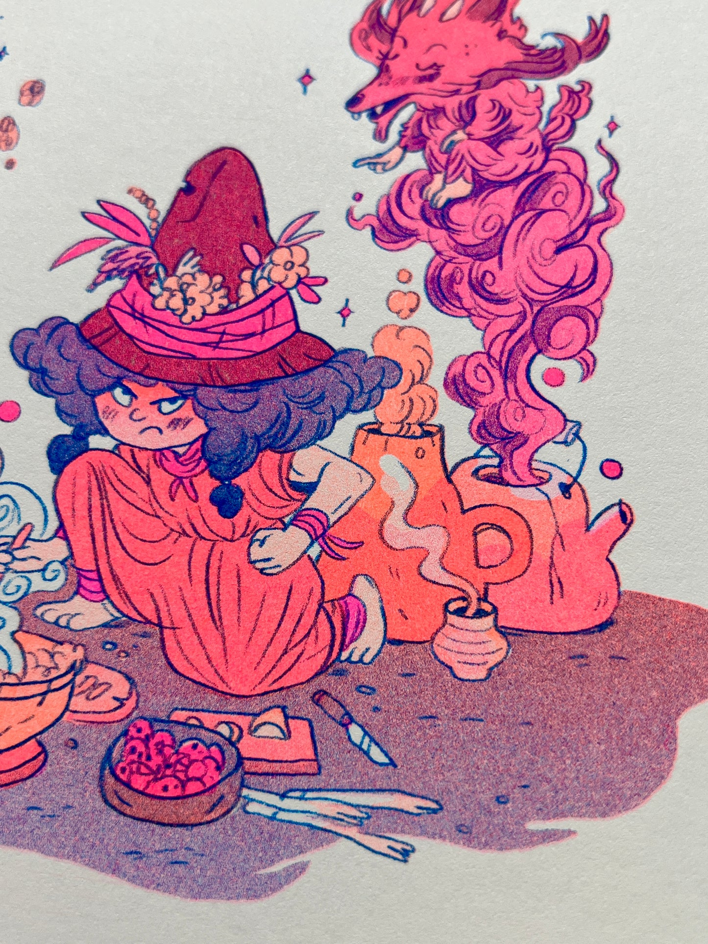 Witch Cook Riso Print