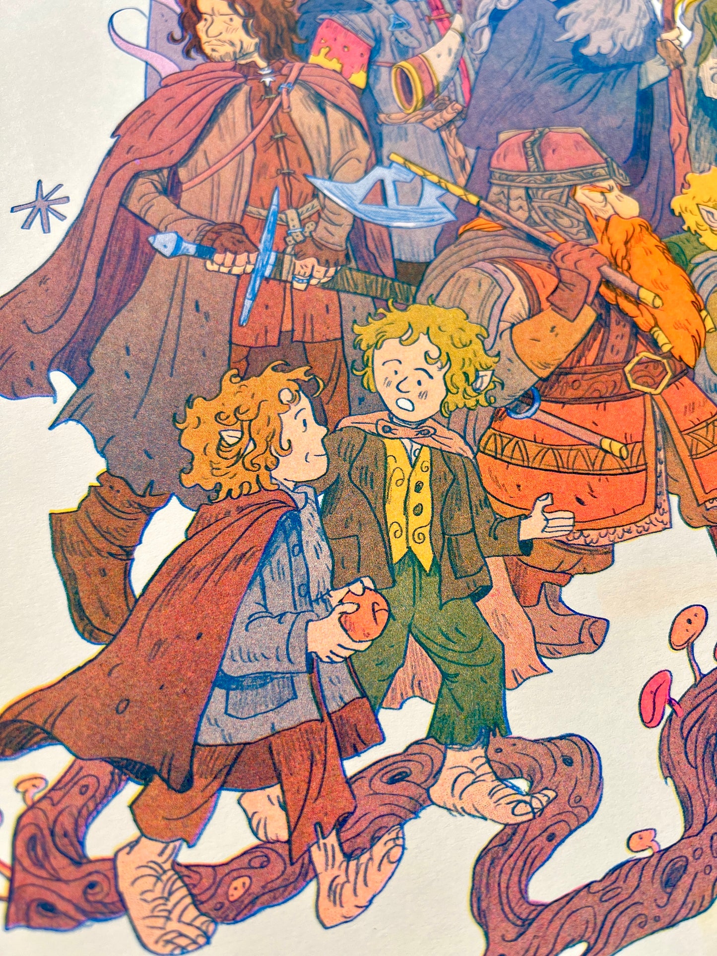 Lord of the Rings, Fellowship Large Riso Print