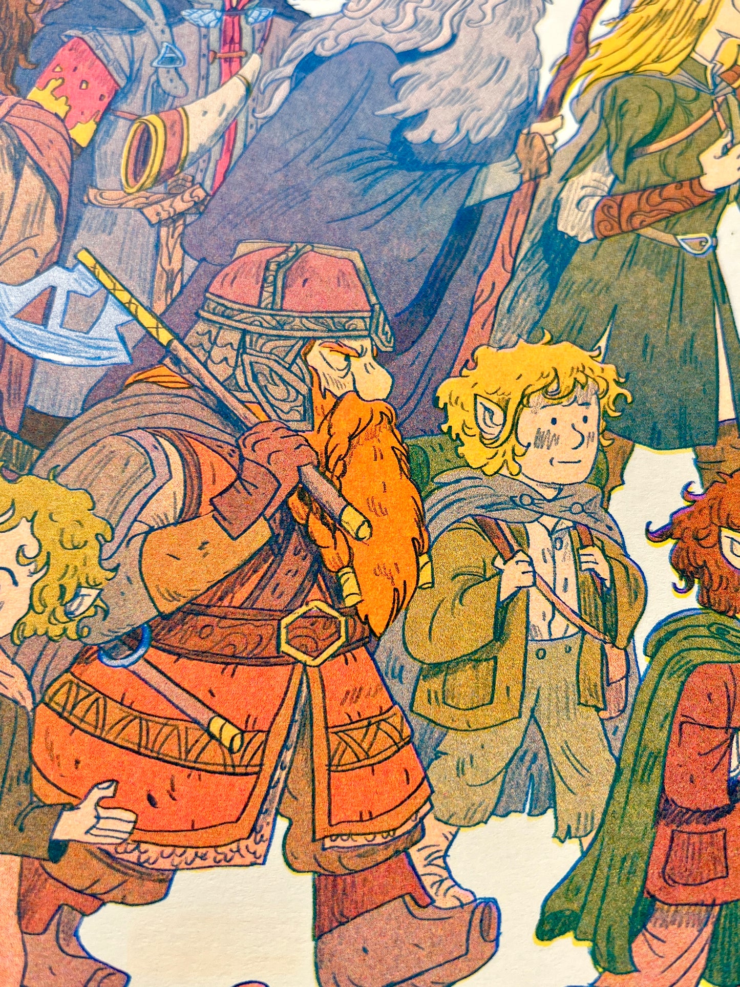 Lord of the Rings, Fellowship Large Riso Print