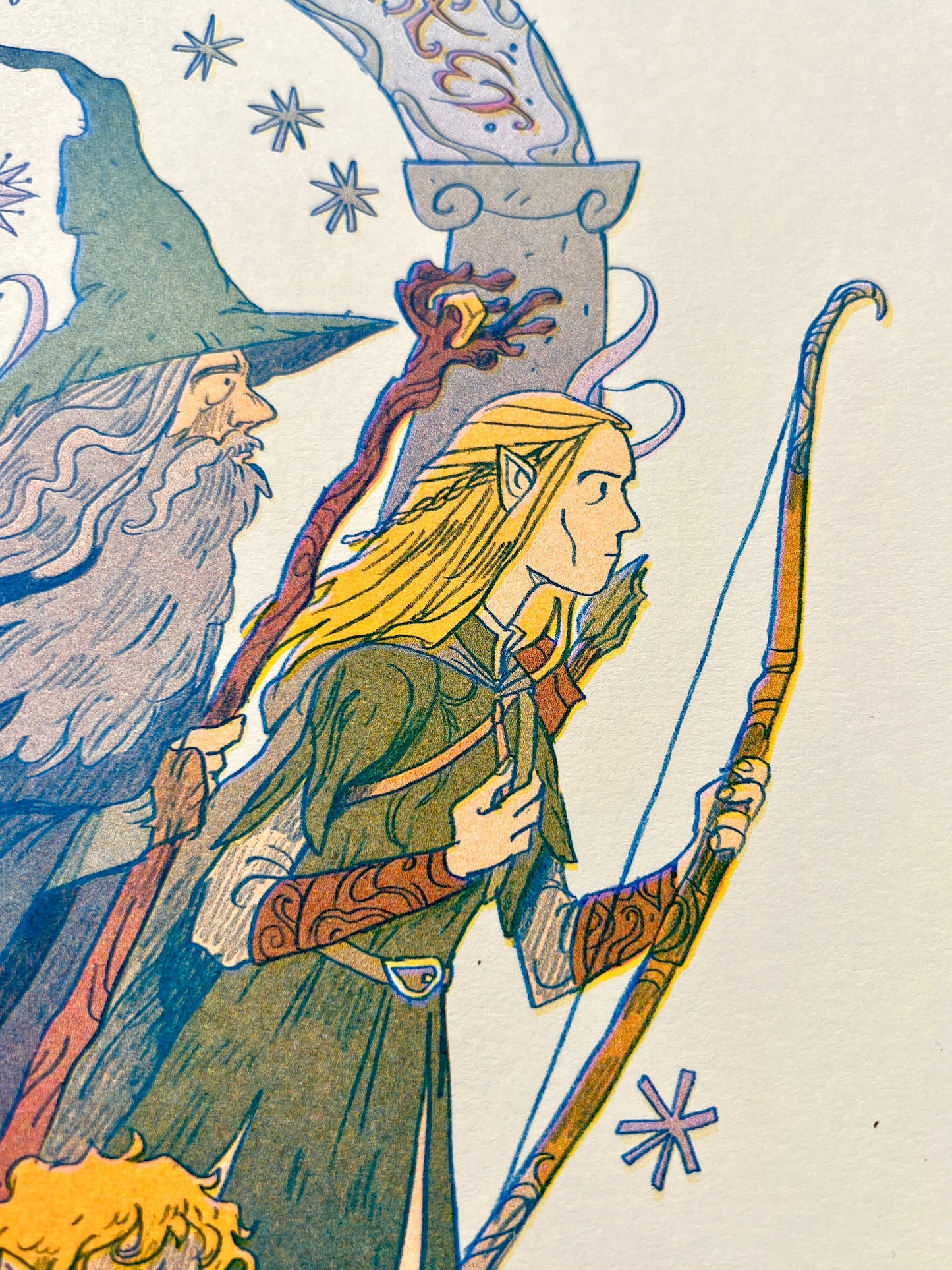 Lord of the Rings, Fellowship Large Riso Print