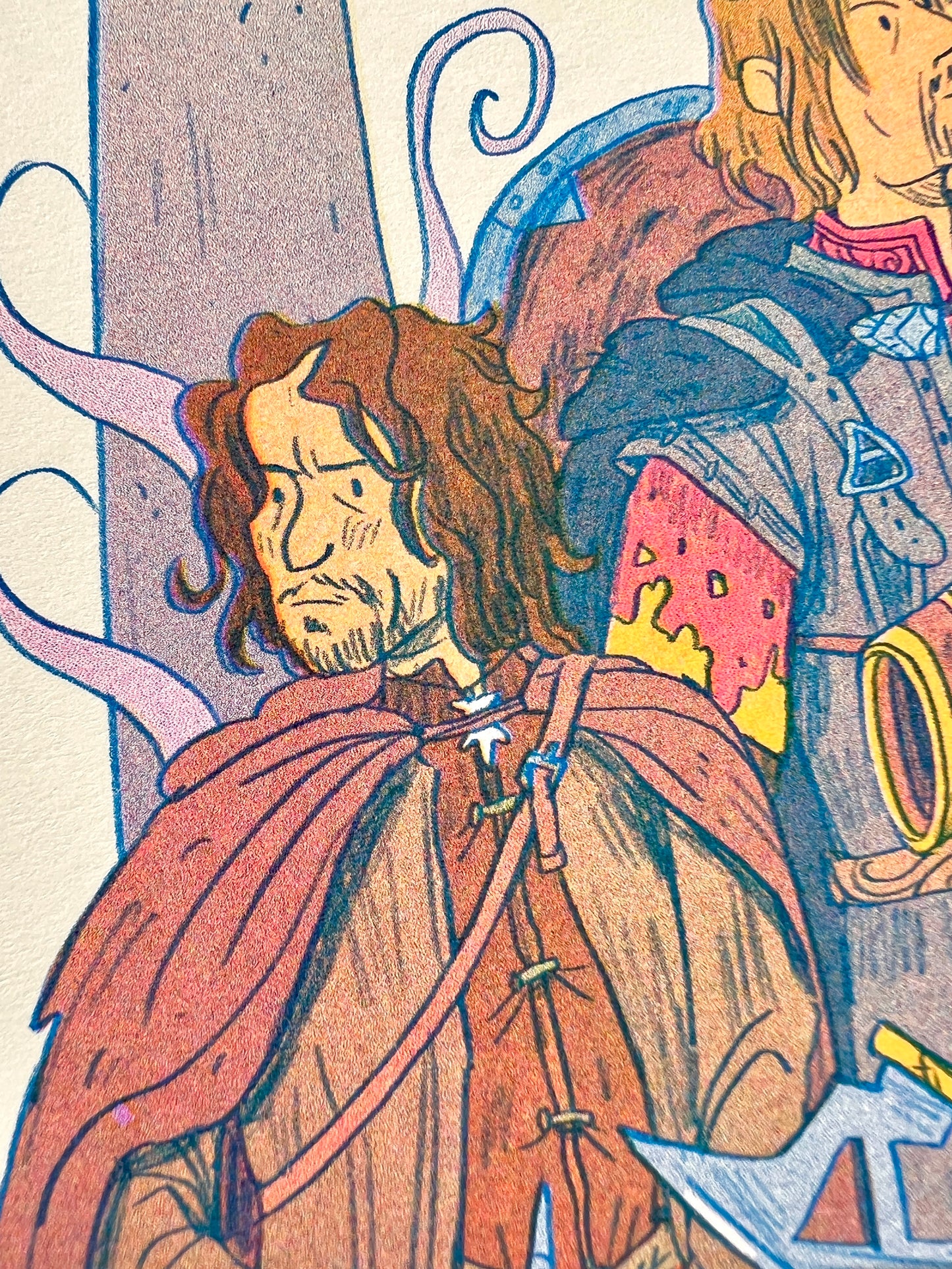 Lord of the Rings, Fellowship Large Riso Print