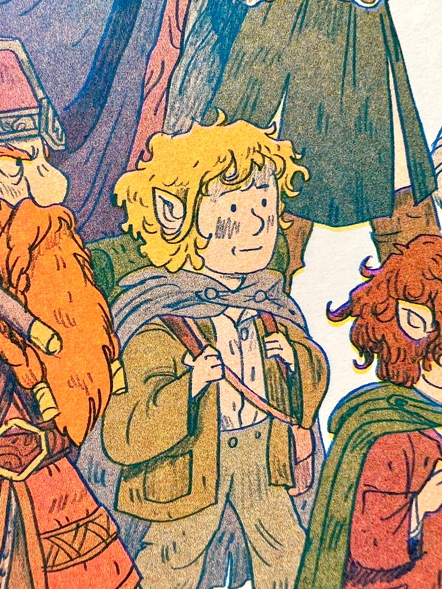 Lord of the Rings, Fellowship Large Riso Print