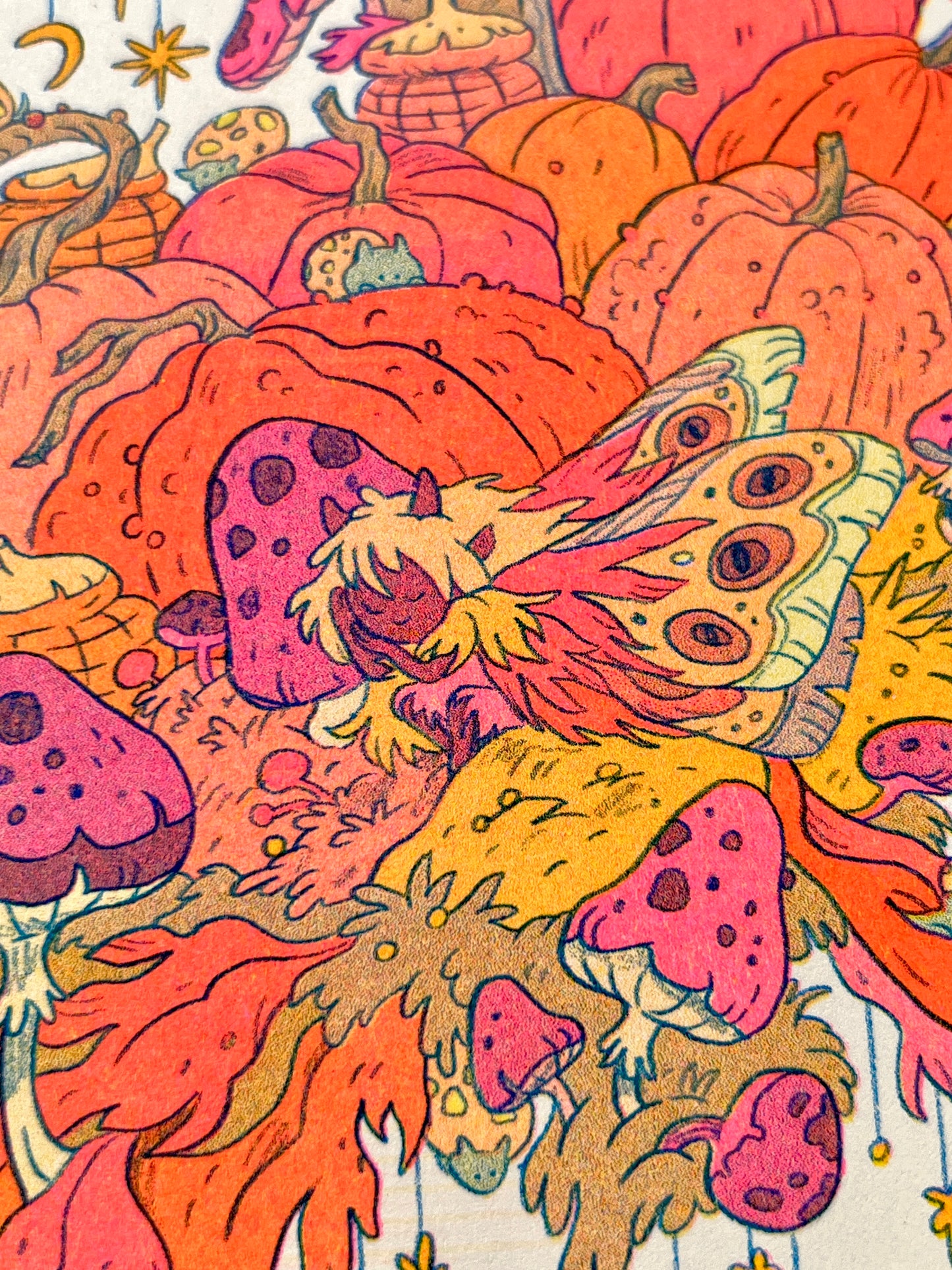 Pumpkin Fairy Riso Print