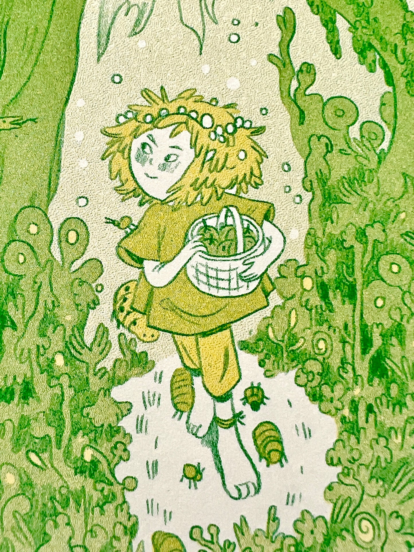 Bug Queen Green Riso Print