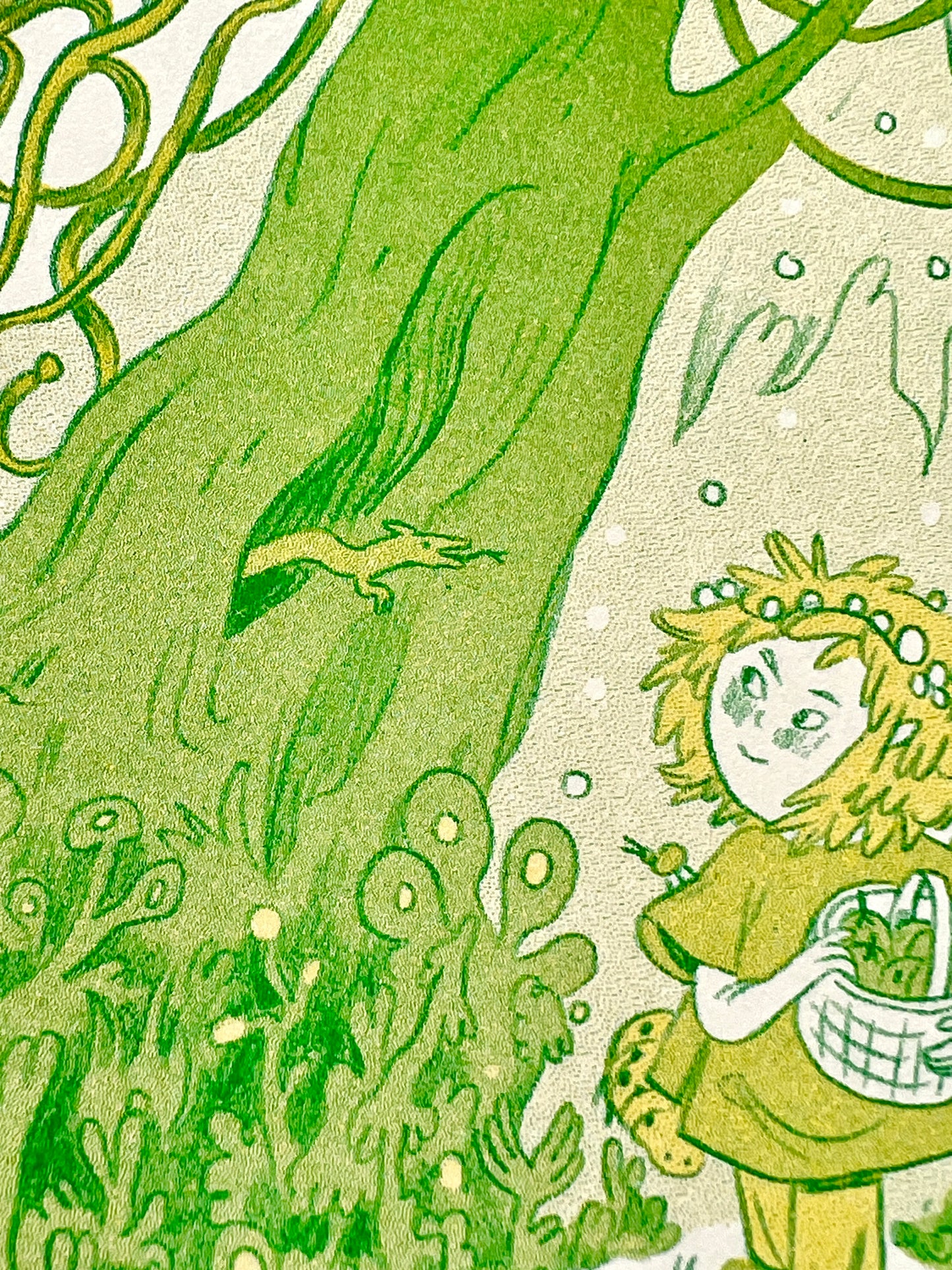 Bug Queen Green Riso Print