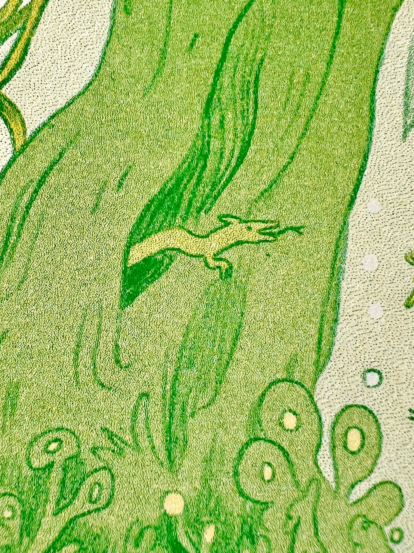 Bug Queen Green Riso Print