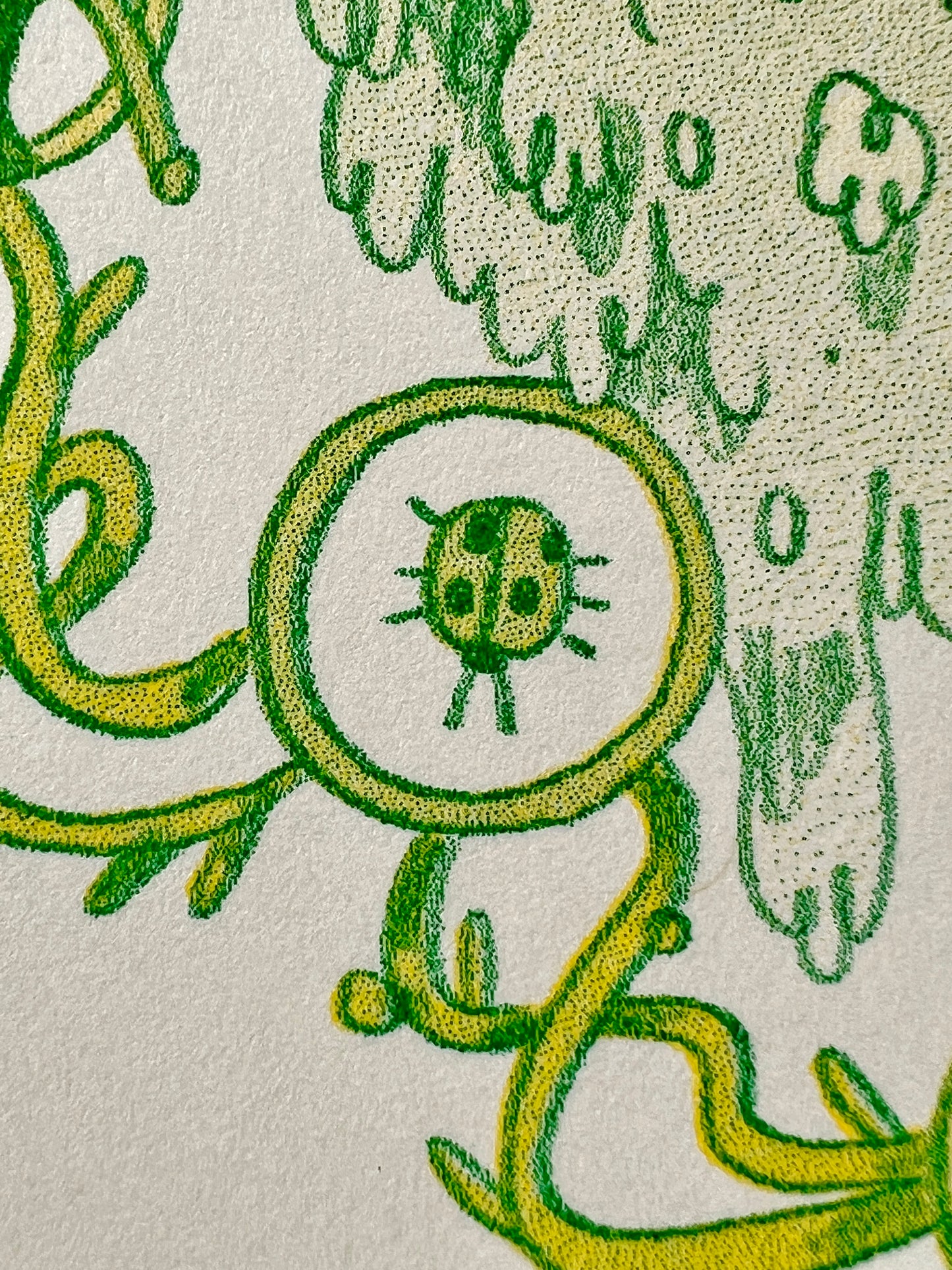 Bug Queen Green Riso Print