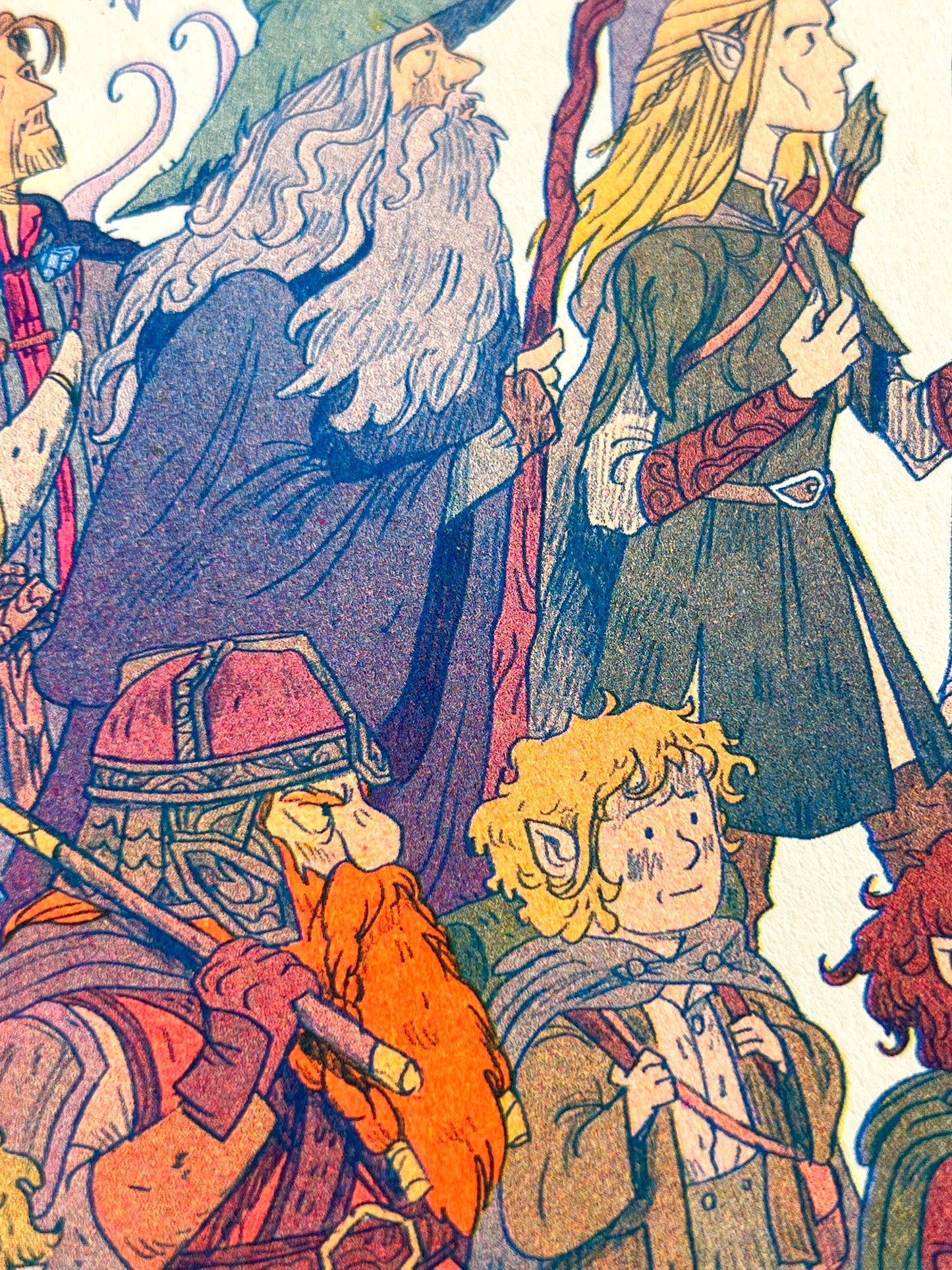 Lord of the Rings, Fellowship Print - Small Riso Print