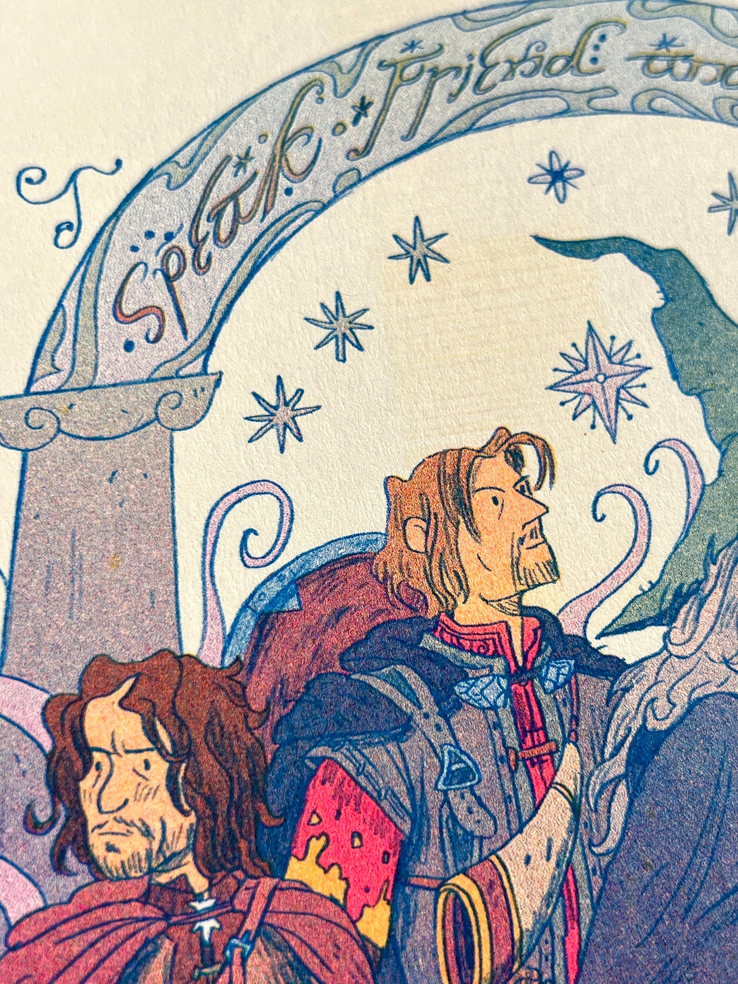 Lord of the Rings, Fellowship Print - Small Riso Print