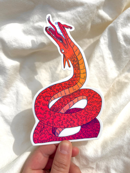 Summer Dragon Large Sticker